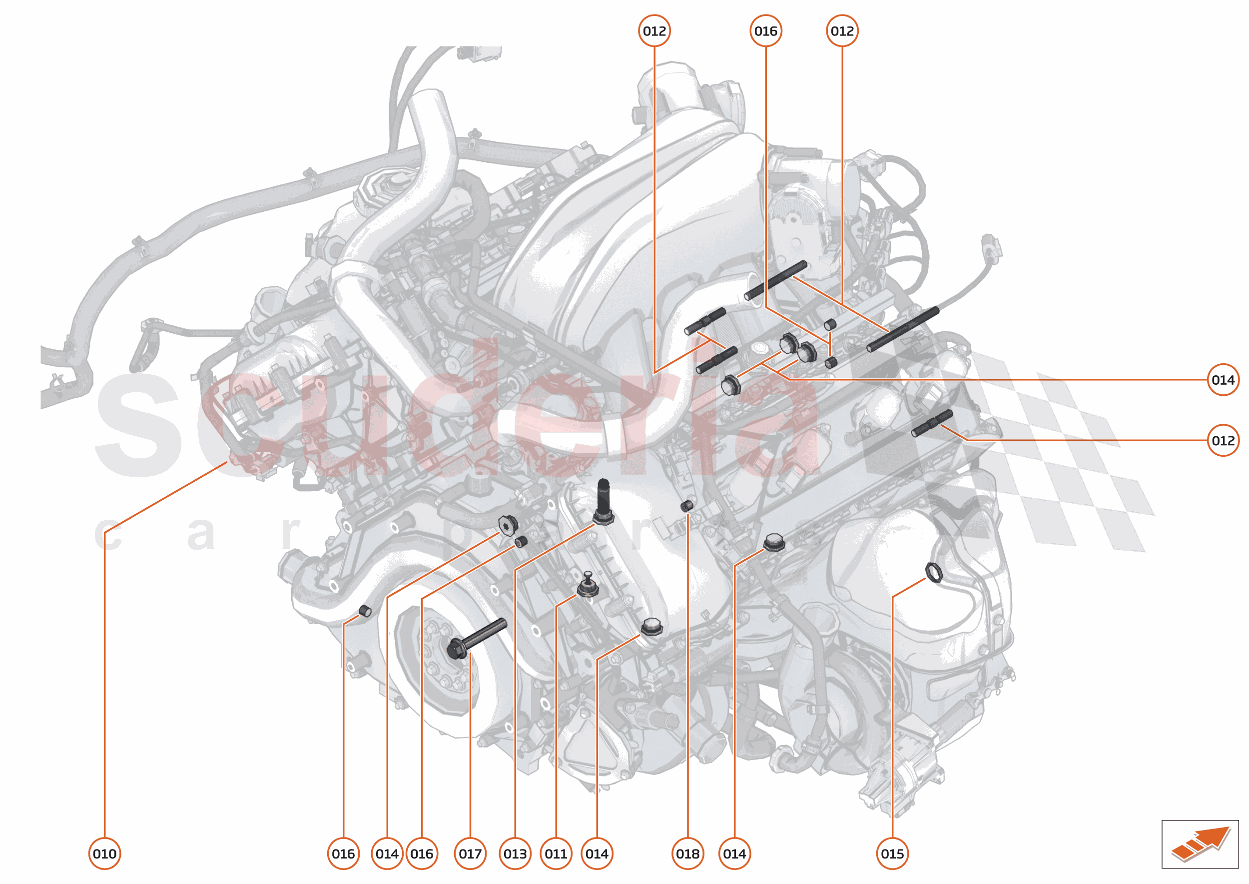 23 - ENGINE - 23.9 - POWER UNIT ASSEMBLY & CYLINDER BLOCK HARDWARE of McLaren McLaren Ultimate Series McLaren Senna GTR