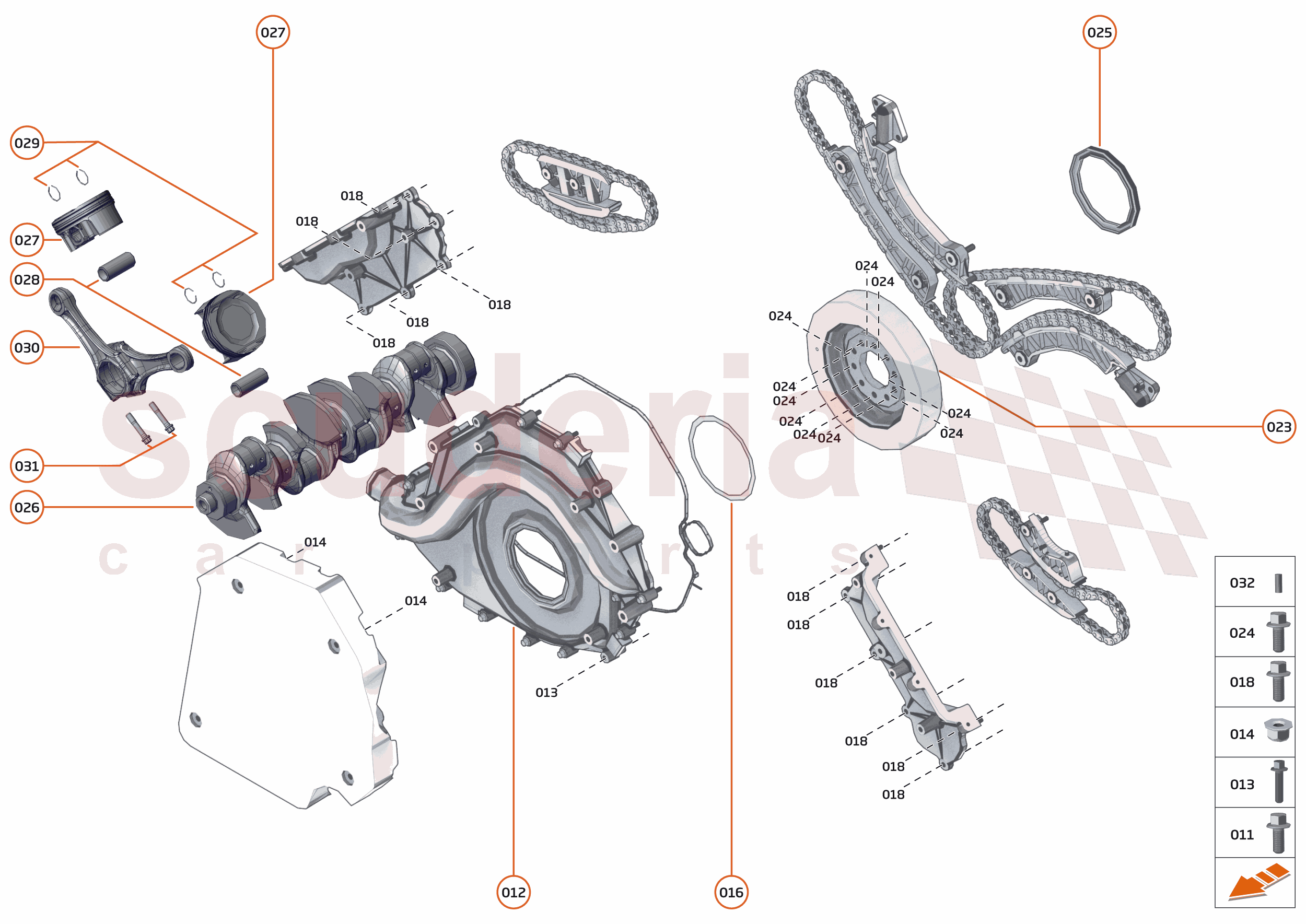 21 - ENGINE - 21.5 - FRONT COVER, TIMING GEAR & CRANKSHAFT DAMPER of McLaren McLaren Ultimate Series McLaren Elva