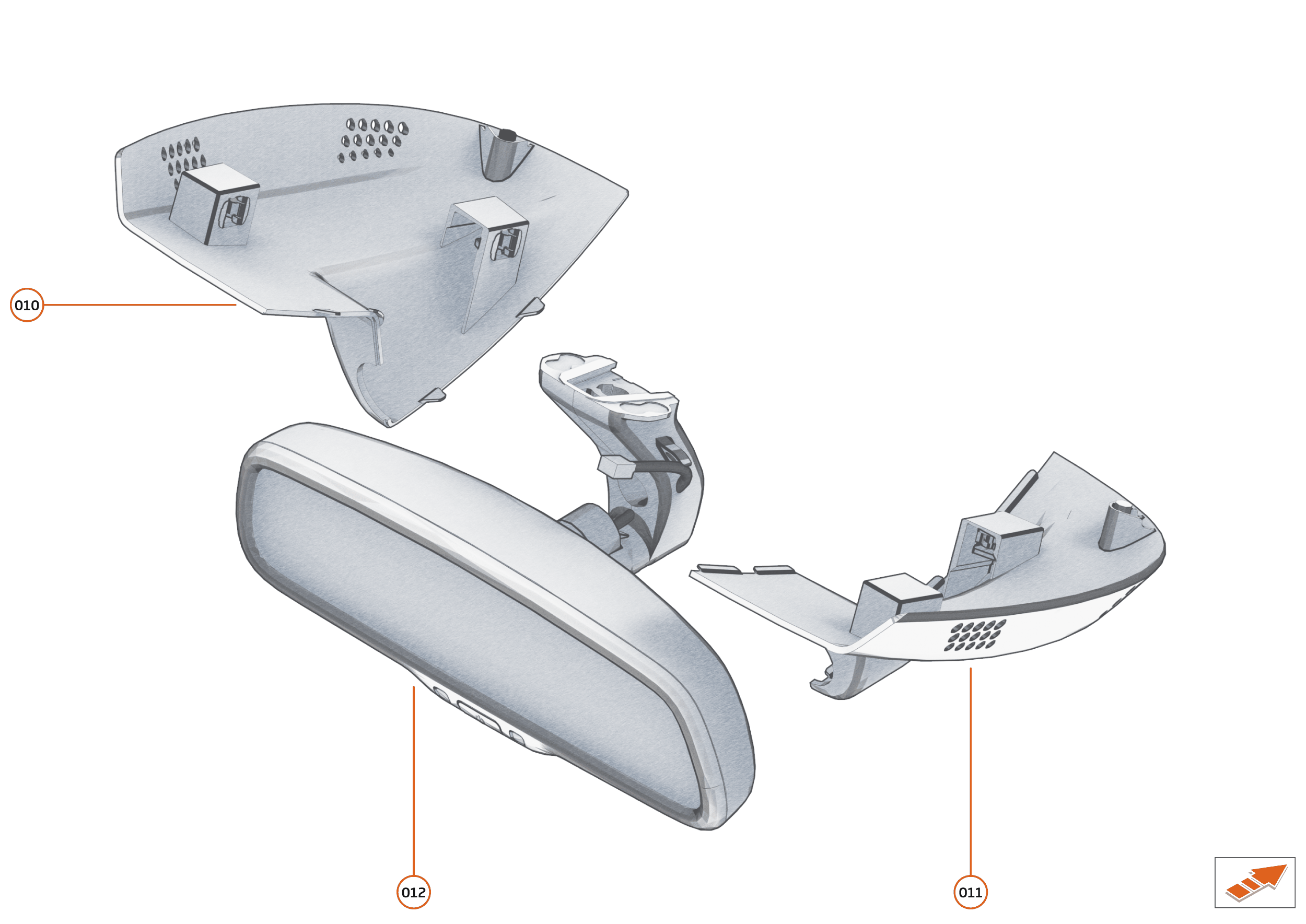 41 - INTERIOR SYSTEMS - 41.4 - DRIVER MIRROR of McLaren McLaren GT McLaren GT