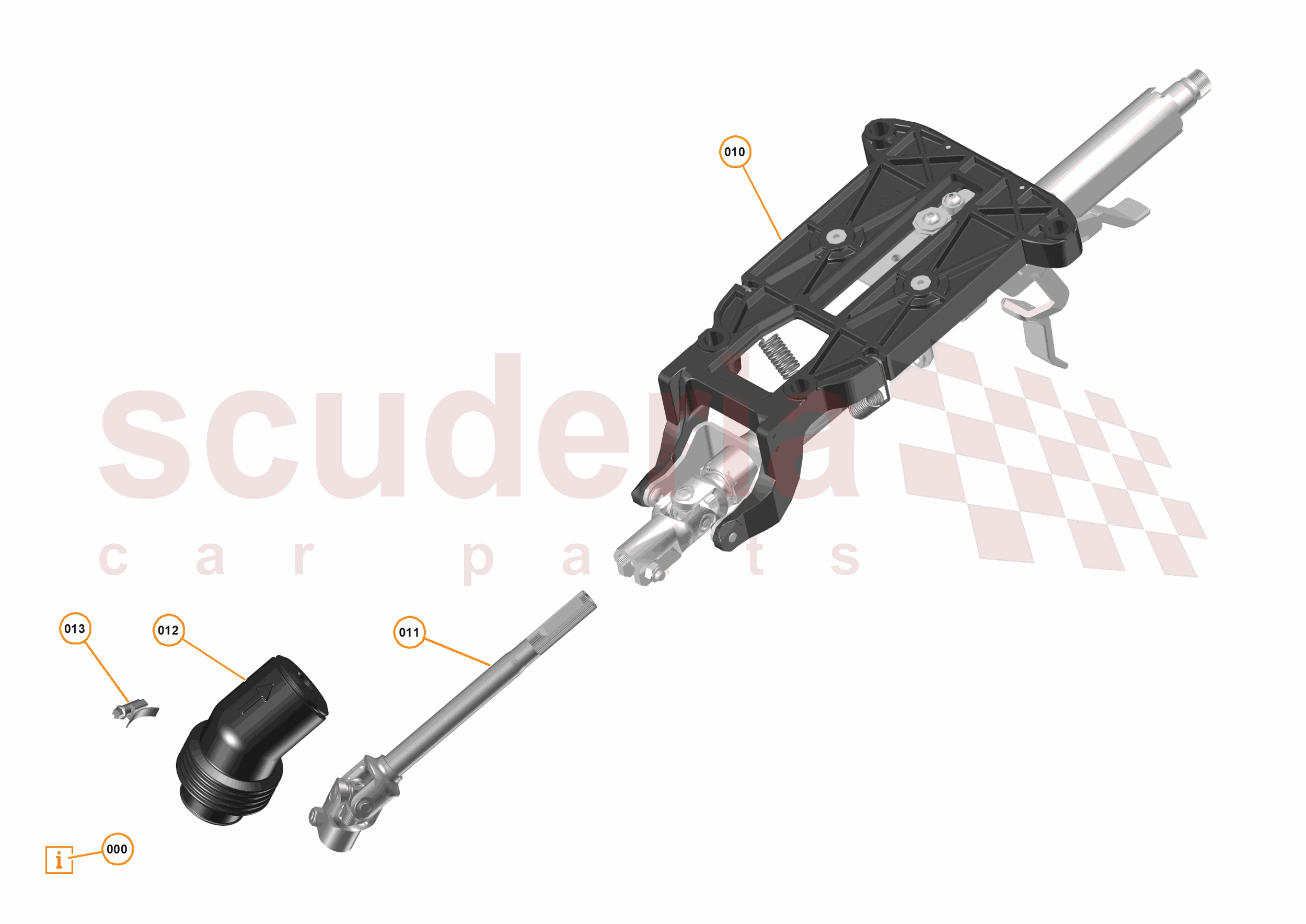 25 - STEERING - 25.4 - STEERING COLUMN of McLaren McLaren Ultimate Series McLaren P1 Coupe