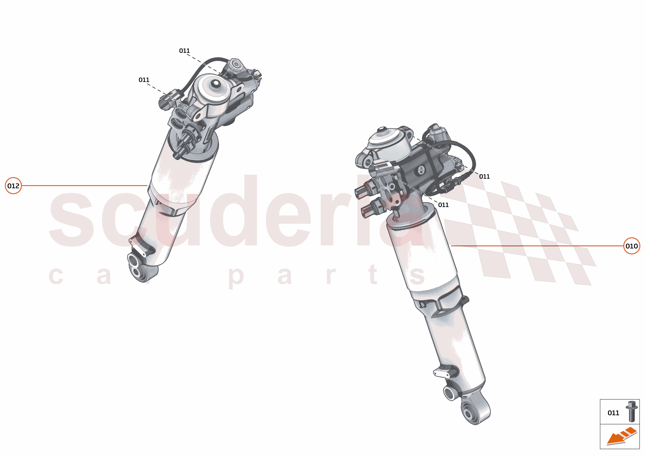 17 - SUSPENSION - 17.1 - DAMPER & ACTUATOR ASSEMBLIES FRONT of McLaren McLaren Ultimate Series McLaren Speedtail