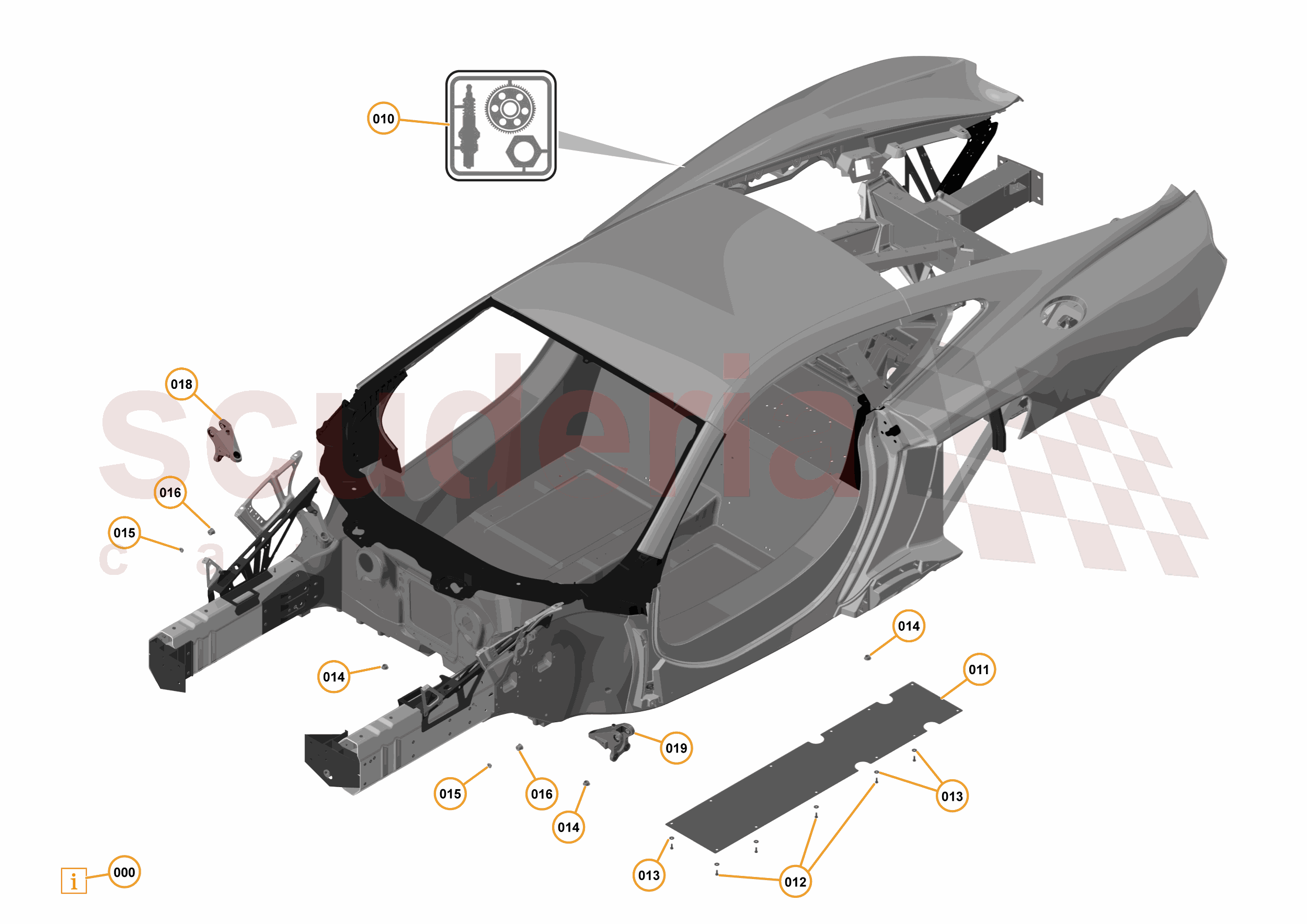 1 - A1 - BODY STRUCTURES - 1.1 - 01 - TUB STRUCTURE of McLaren McLaren McLaren 625C Coupe