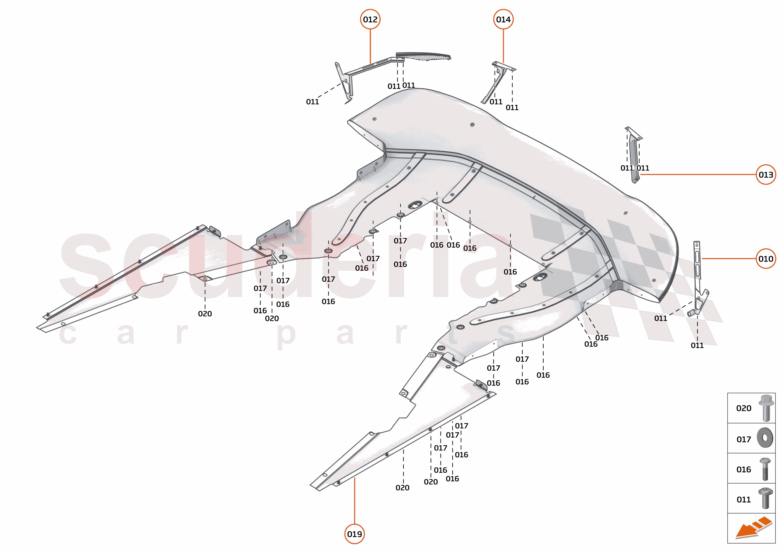 13 - DUCTS, VENTS AND FLOORS - 13.4 - REAR NON-STRUCTURAL FLOORS of McLaren McLaren McLaren 720S Spider