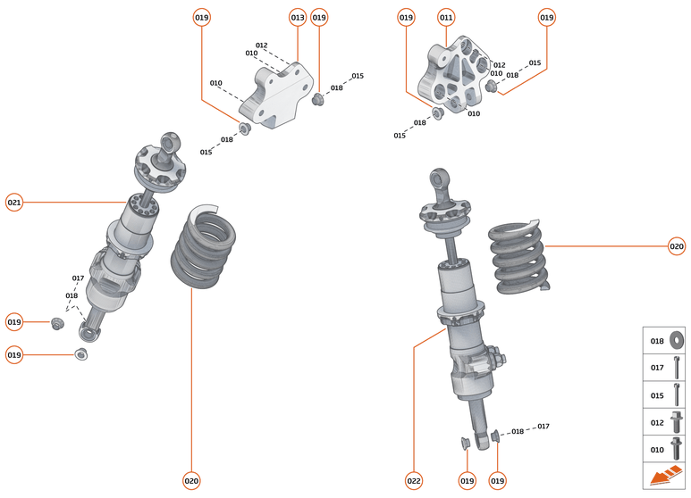 17 - SUSPENSION - 17.5 - DAMPER ACTUATOR ASSEMBLIES REAR of McLaren McLaren Ultimate Series McLaren Senna GTR