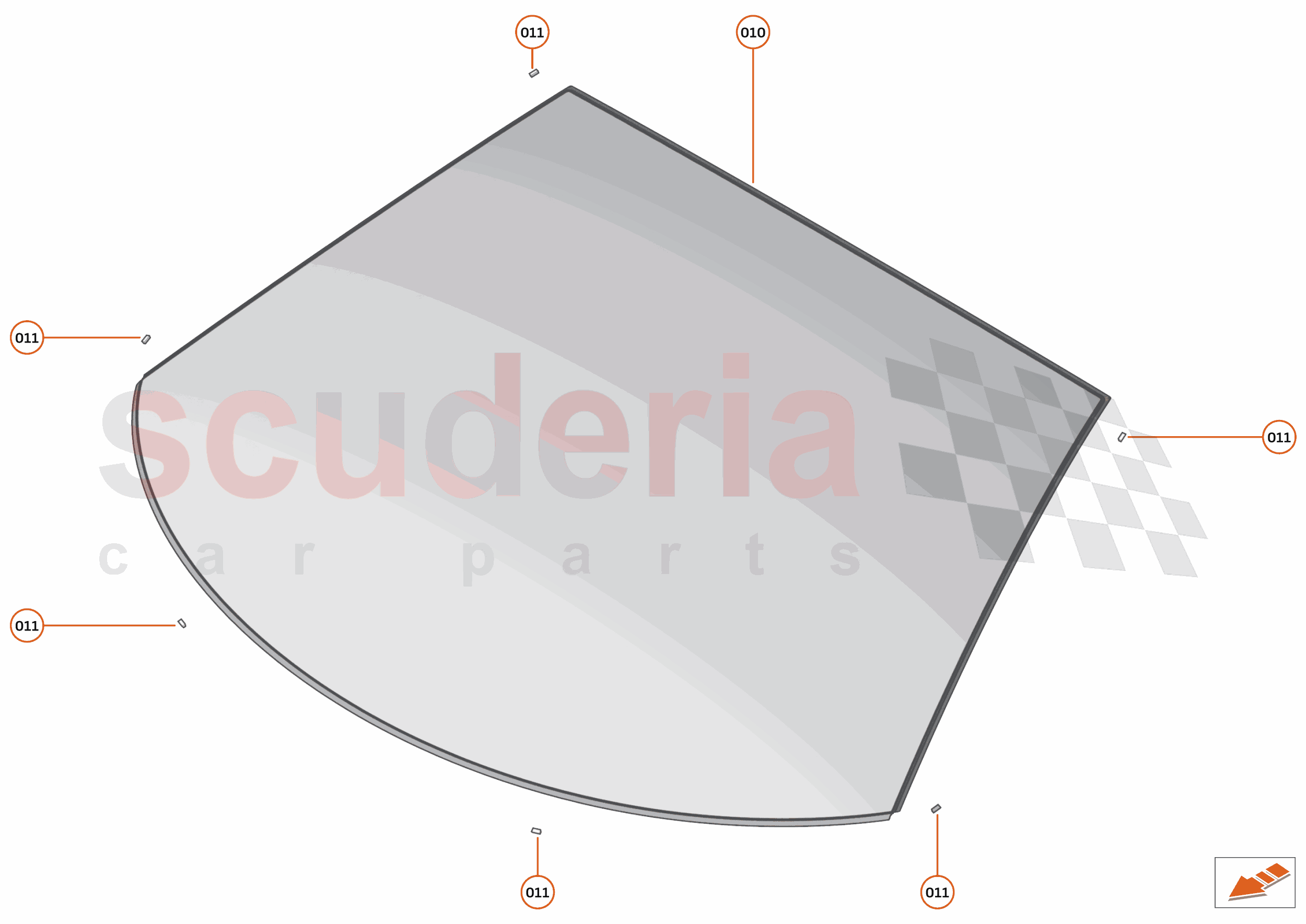 11 - GLAZING - 11.1 - WINDSCREEN of McLaren McLaren McLaren 600LT Spider