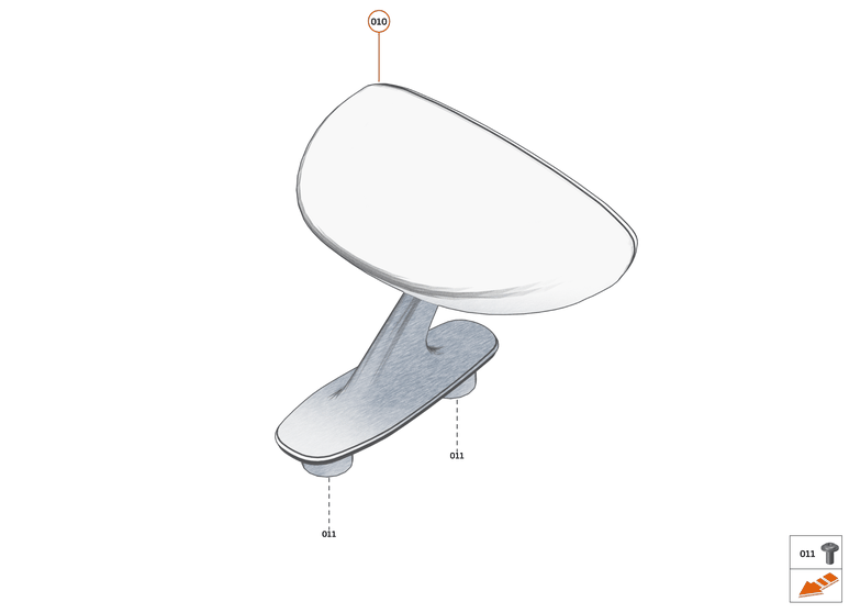 42 - INTERIOR SYSTEMS - 42.4 - DRIVER MIRROR of McLaren McLaren Ultimate Series McLaren Elva