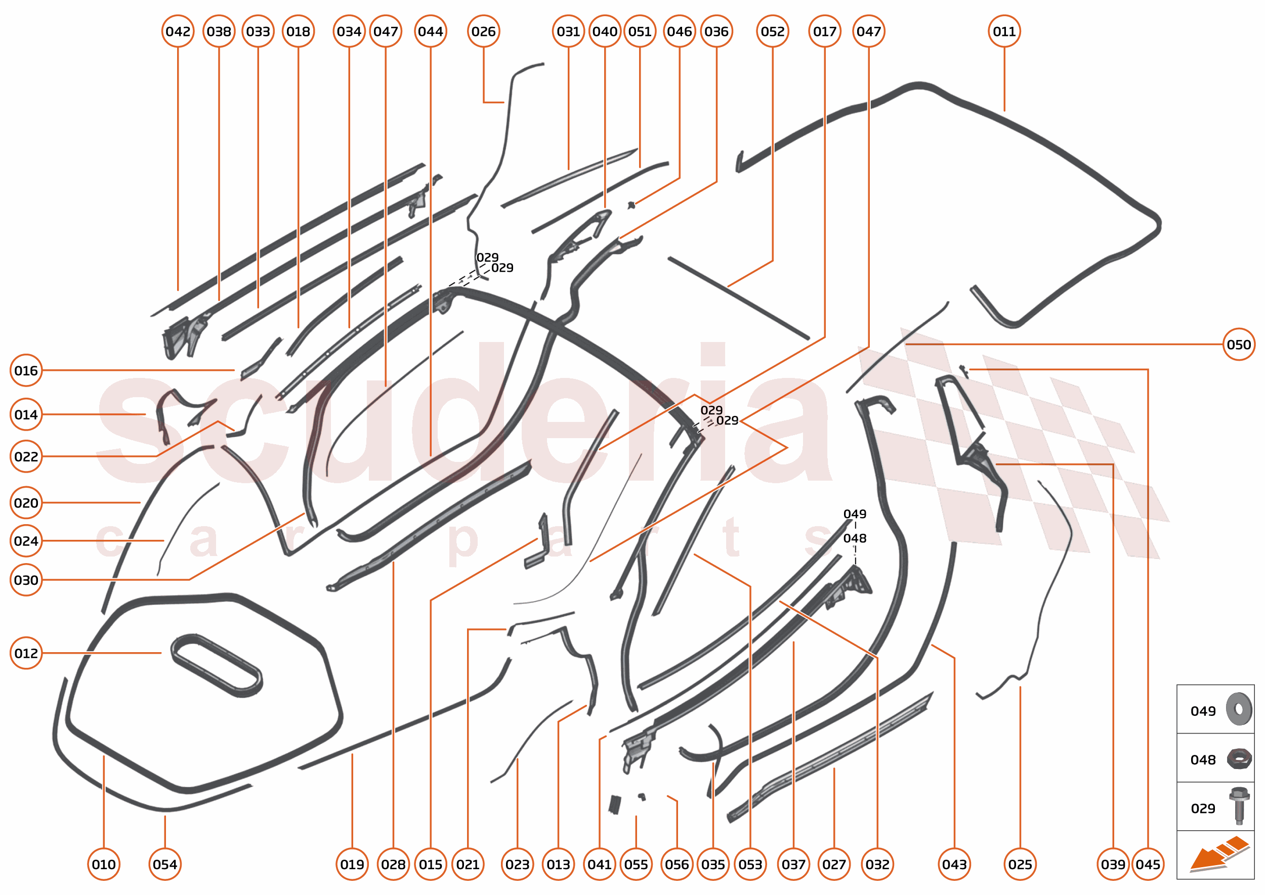 7 - CLOSURES - 7.10 - CLOSURES SEALS of McLaren McLaren McLaren 765LT Spider