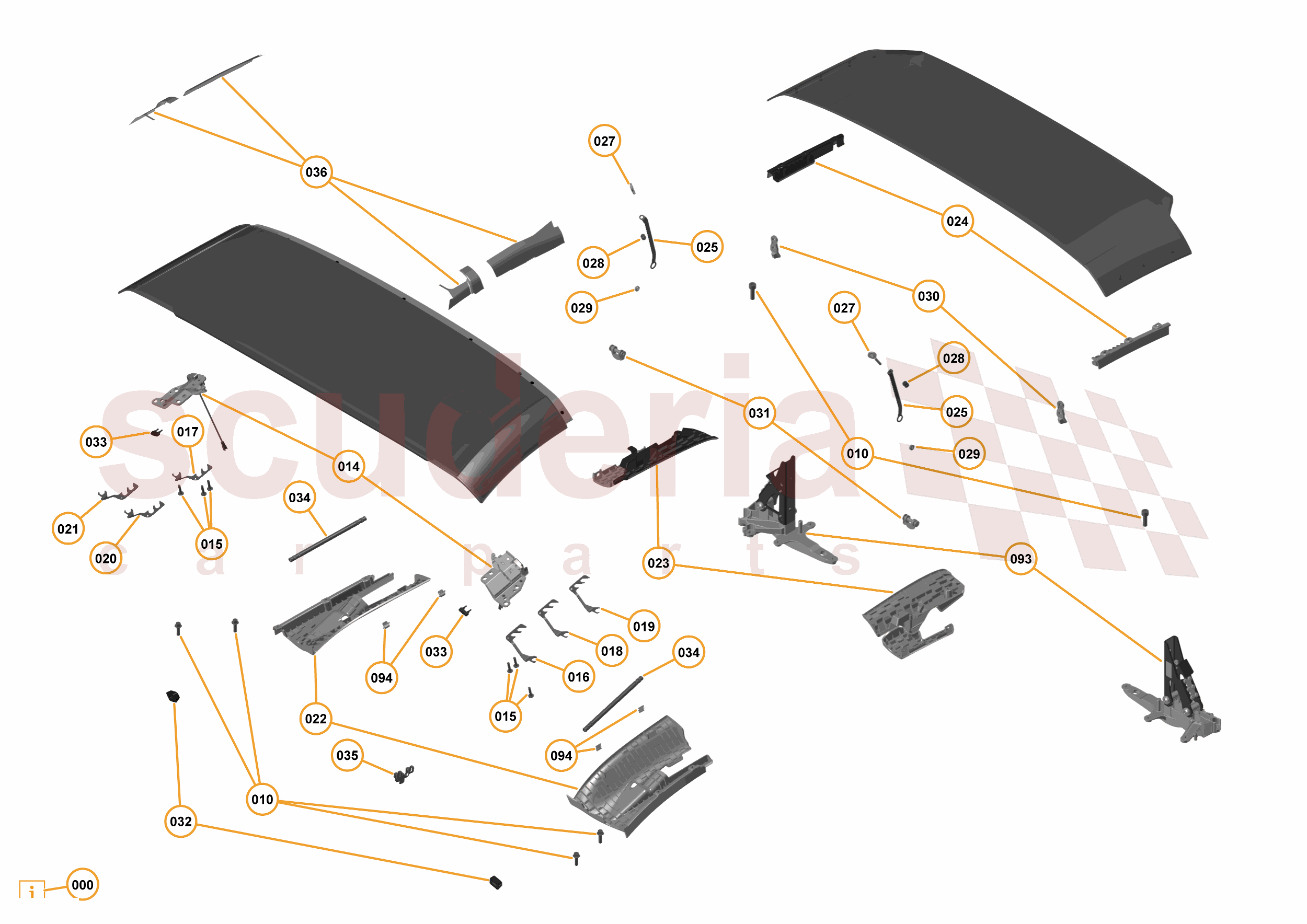 3 - A3 -CLOSURES - 3.10 - 06 - CONVERTIBLE ROOF - RHT of McLaren McLaren McLaren 625C Spider