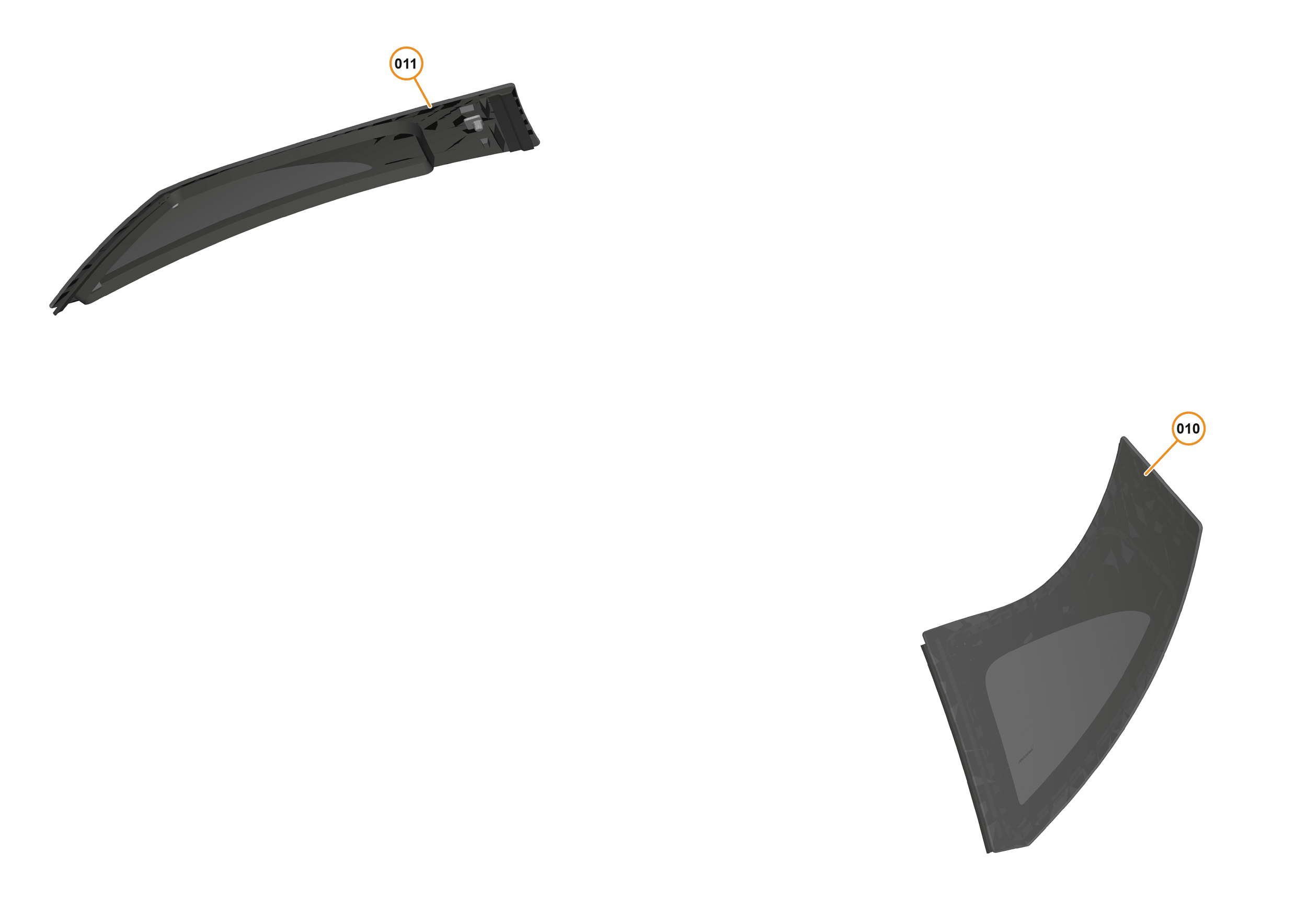 9 - GLAZING - EXTERIOR - 9.3 - QUARTER GLASS of McLaren McLaren Sports Series McLaren 570S Coupe