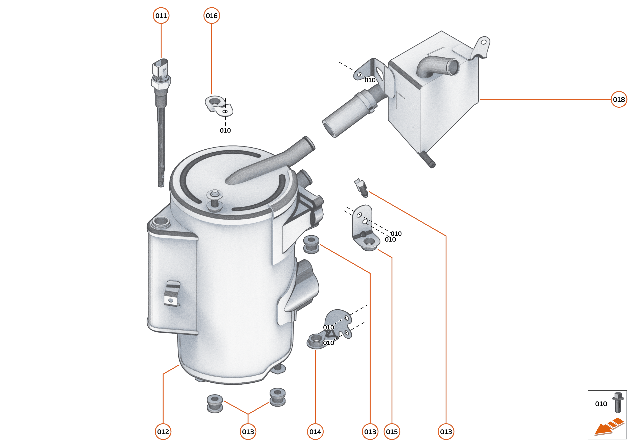 24 - LUBRICATION SYSTEM OFF - ENGINE - 24.1 - ENGINE OIL TANK of McLaren McLaren GT McLaren GT