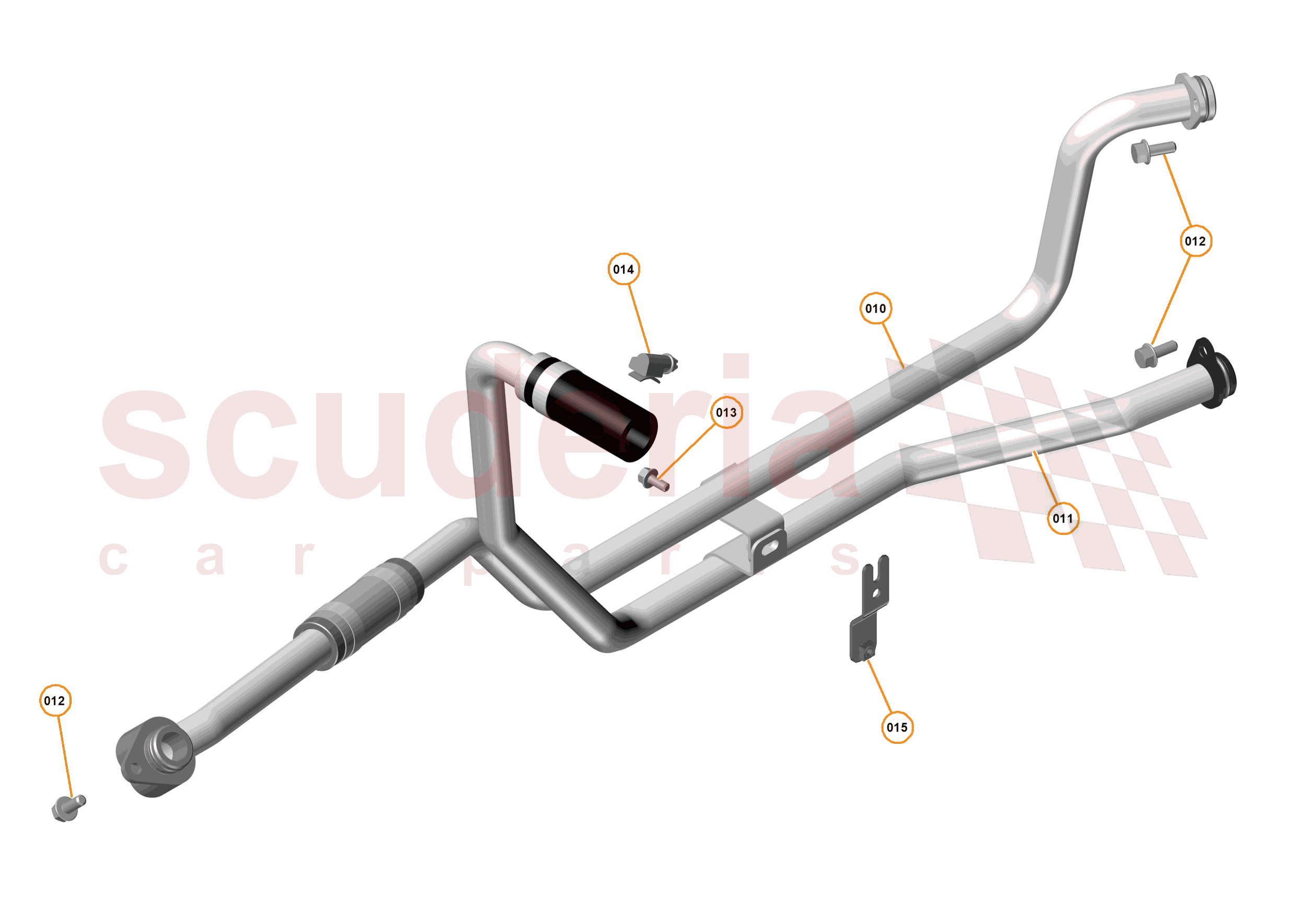 39 - TRANSMISSION COOLING SYSTEMS - 39.1 - TRANSMISSION OIL COOLER FEED AND RETURN PIPES of McLaren McLaren Ultimate Series McLaren P1 Coupe