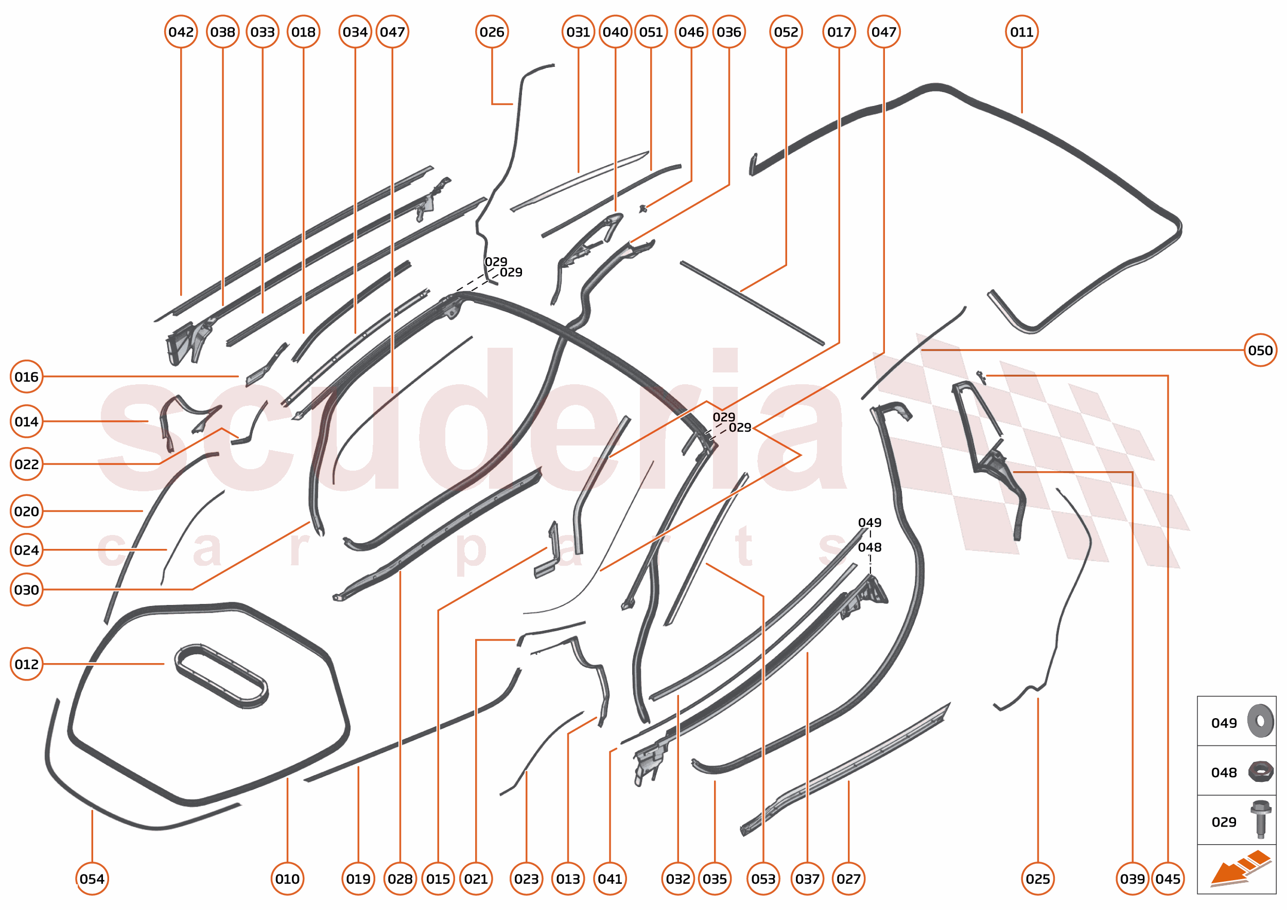 7 - CLOSURES - 7.10 - CLOSURES SEALS of McLaren McLaren McLaren 720S Spider