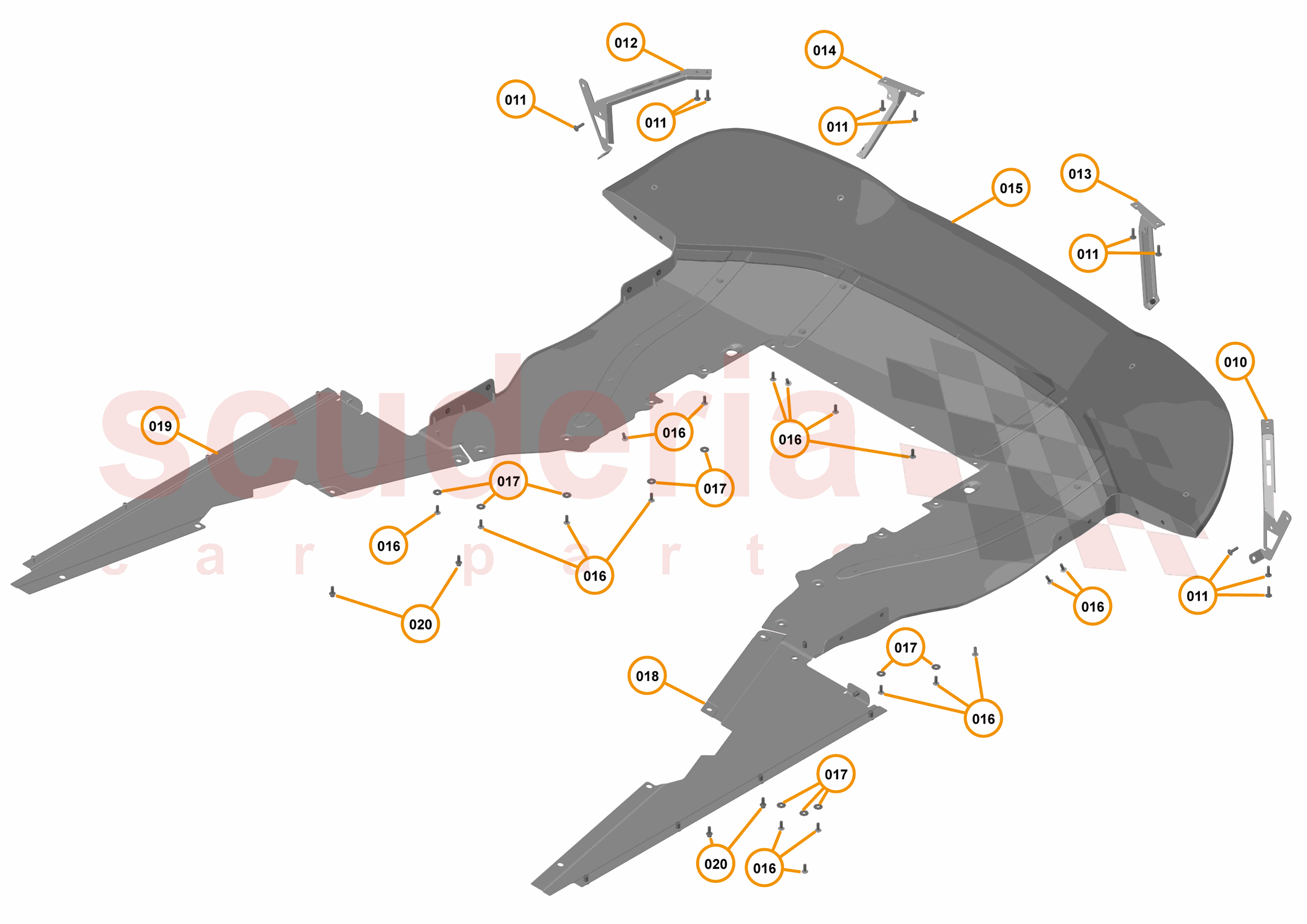 14 - DUCTS, VENTS & FLOORS - 14.6 - REAR NON-STRUCTURAL FLOORS - CARBON of McLaren McLaren McLaren 720S Coupe