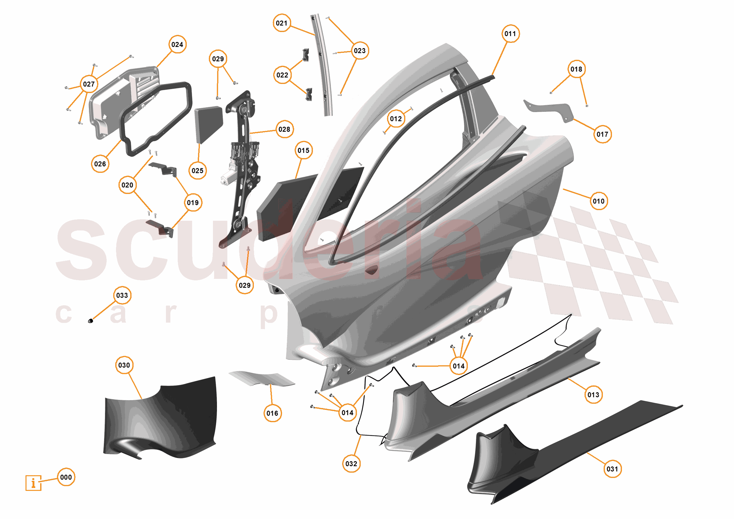 5 - CLOSURES - 5.4 - DOORS STRUCTURE of McLaren McLaren Ultimate Series McLaren P1 Coupe