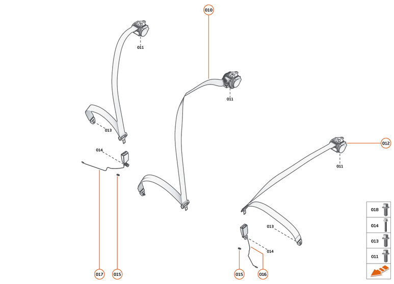 45 - INTERIOR RESTRAINTS - 45.2 - SEATBELTS of McLaren McLaren Ultimate Series McLaren Speedtail