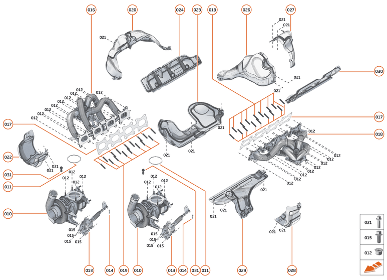 23 - ENGINE - 23.4 - EXHAUST MANIFOLD & TURBOCHARGERS of McLaren McLaren Ultimate Series McLaren Senna GTR