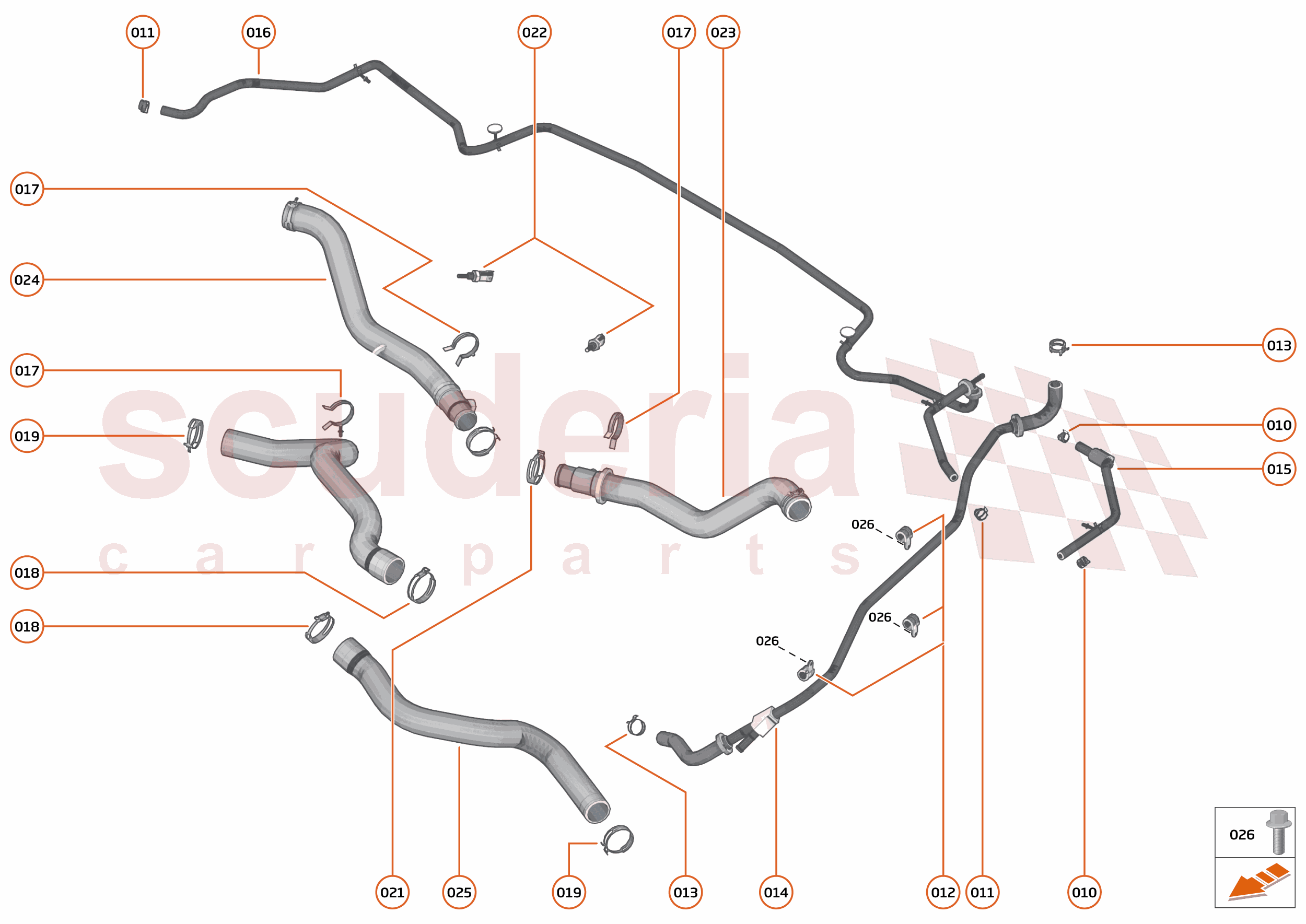 30 - COOLING - LOW TEMP - 29.1 - HIGH TEMPERATURE CIRCUIT & PIPES of McLaren McLaren McLaren 720S Spider