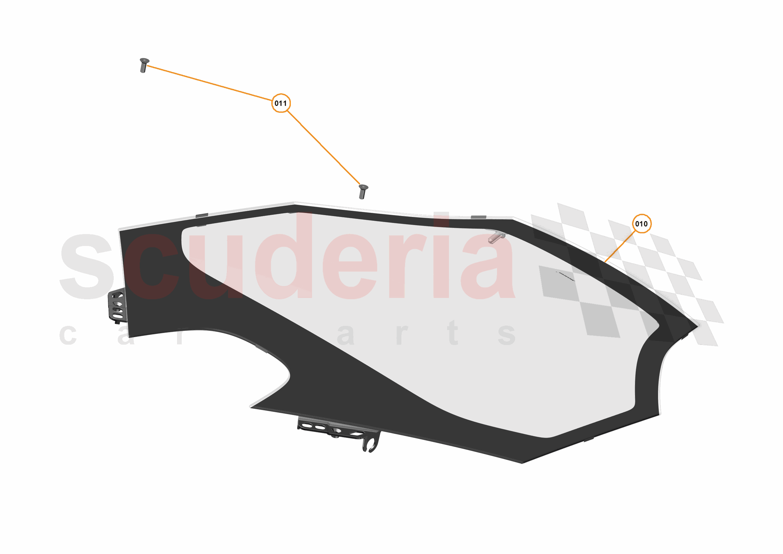 7 - GLAZING - CLOSURES AND DYNAMIC - 7.2 - TAILGATE/ENGINE COVER GLAZING-FIXED of McLaren McLaren Ultimate Series McLaren P1 Coupe
