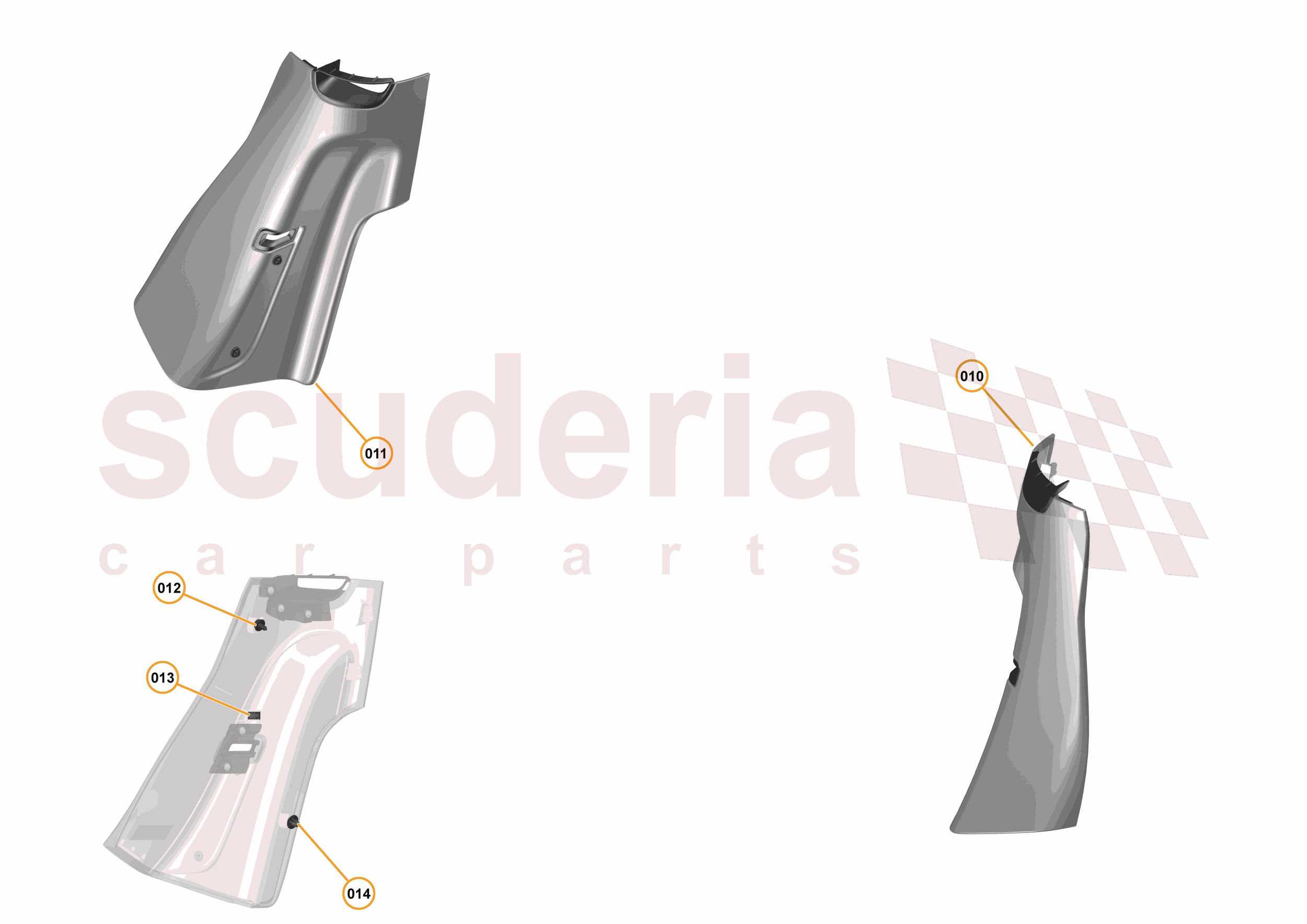 47 - INTERIOR SYSTEMS - 47.25 - LOWER & REAR TRIM - B-PILLAR TRIM of McLaren McLaren McLaren 540C Coupe