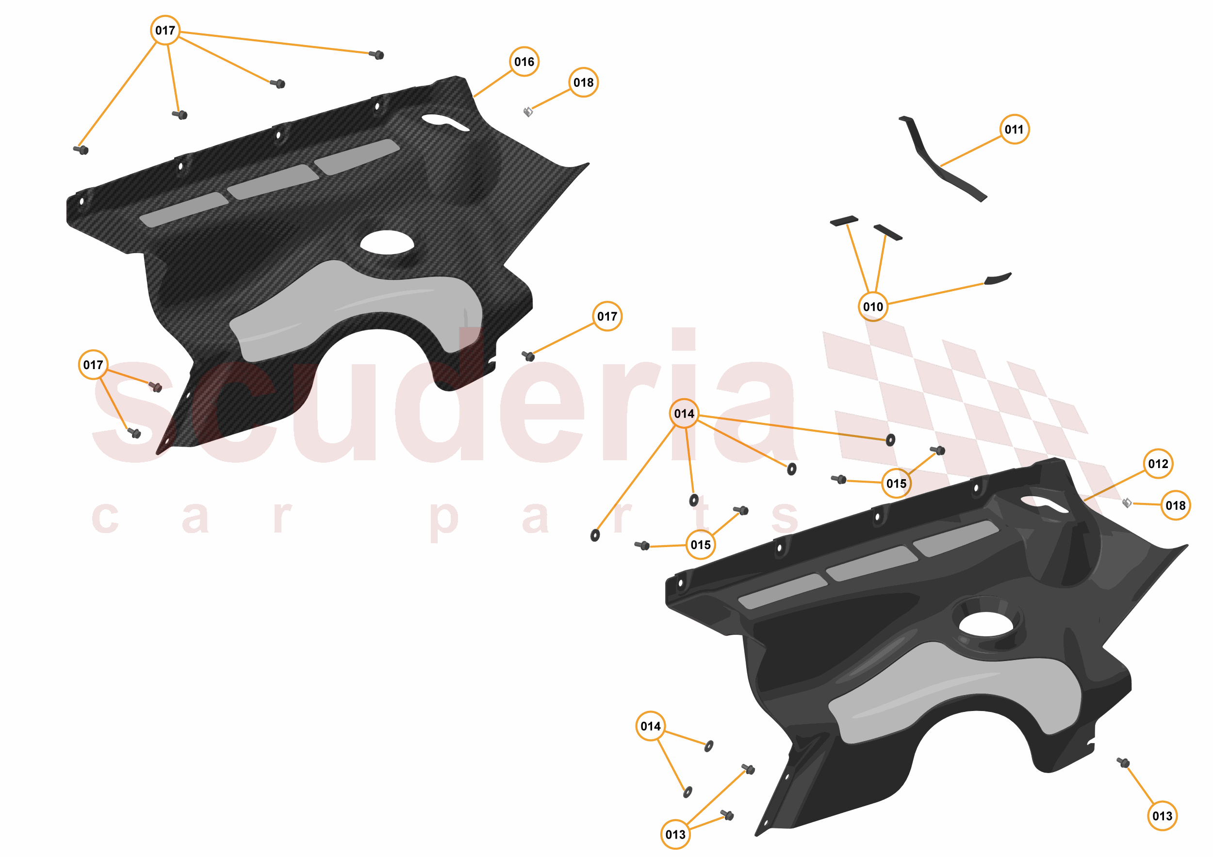 3 - A3 -CLOSURES - 3.9 - 04 - ENGINE SIDE COVERS of McLaren McLaren McLaren 12C Coupe