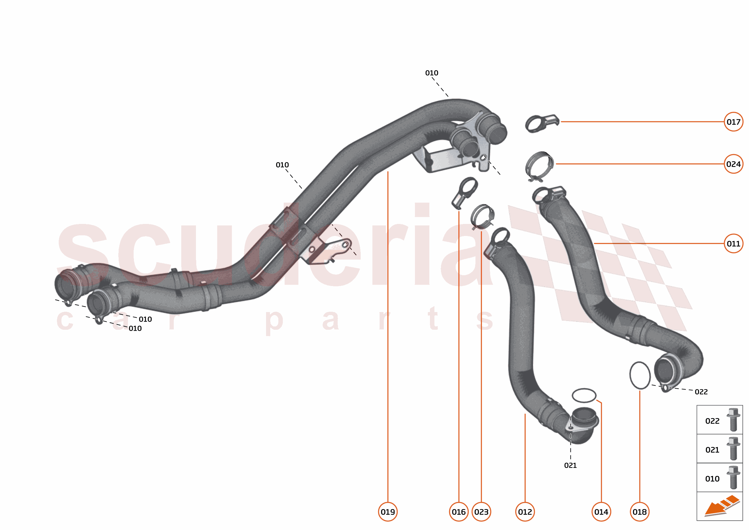 24 - LUBRICATION SYSTEM OFF ENGINE - 24.2 - ENGINE OIL FEED & RETURN HOSES of McLaren McLaren McLaren Artura