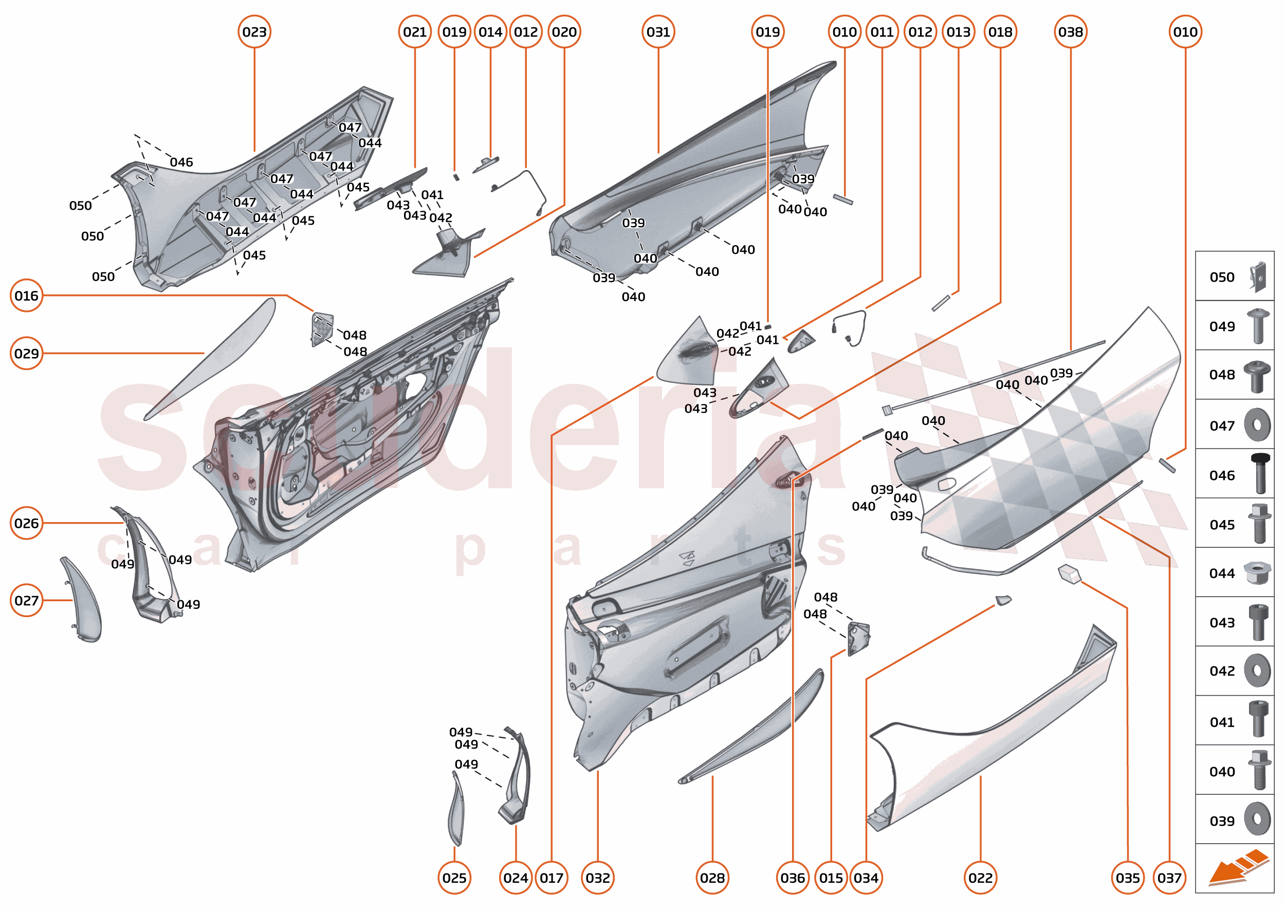 7 - CLOSURES - 7.5 - DOORS STRUCTURE of McLaren McLaren McLaren 750S Spider
