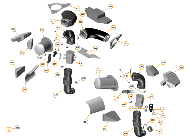 33 - ENGINE AIR SYSTEMS - 33.1 - AIR INTAKE LOW PRESSURE SYSTEM of McLaren McLaren Ultimate Series McLaren P1 Coupe