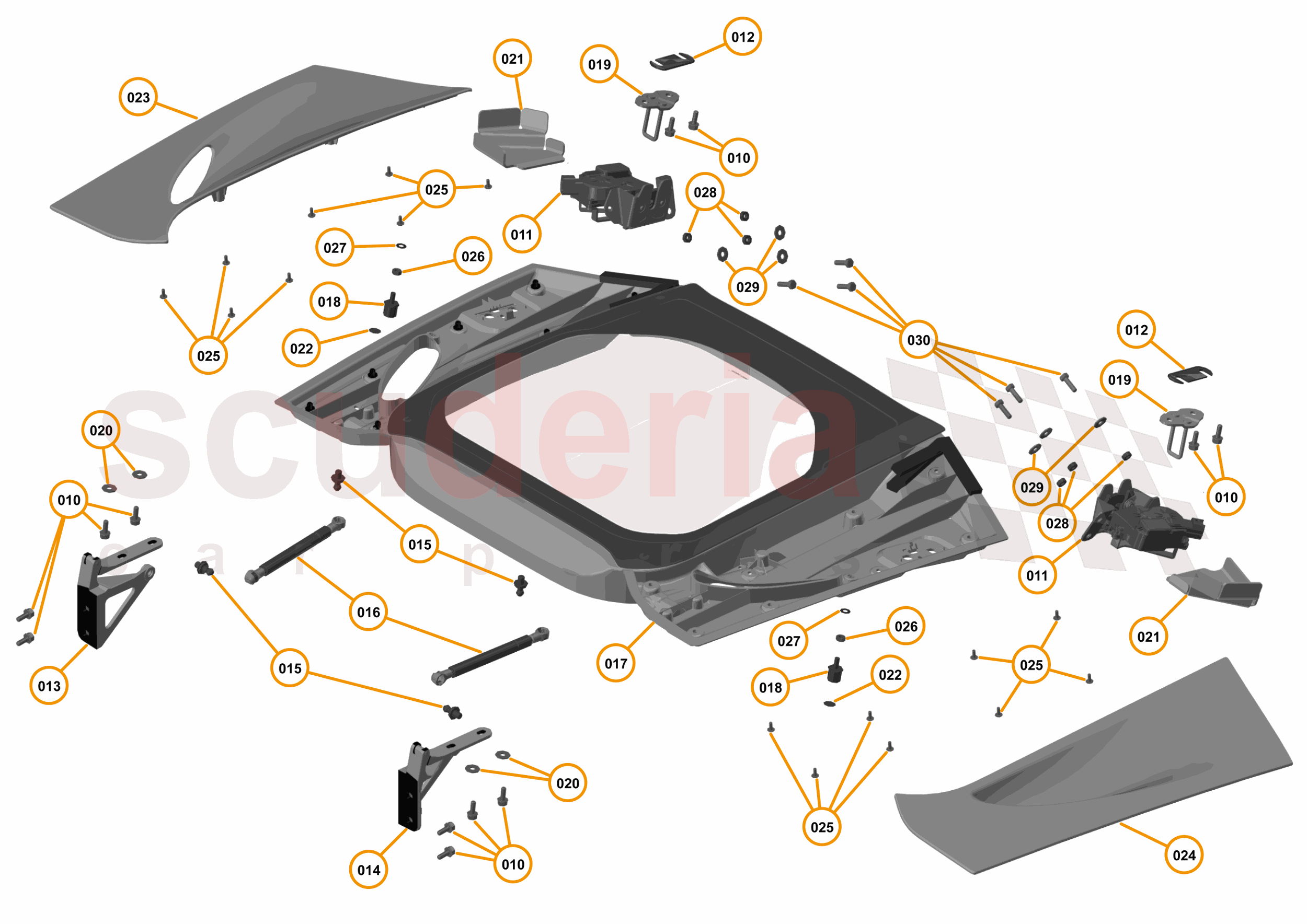 3 - A3 -CLOSURES - 3.8 - 04 - ENGINE COVER of McLaren McLaren McLaren 650S Spider