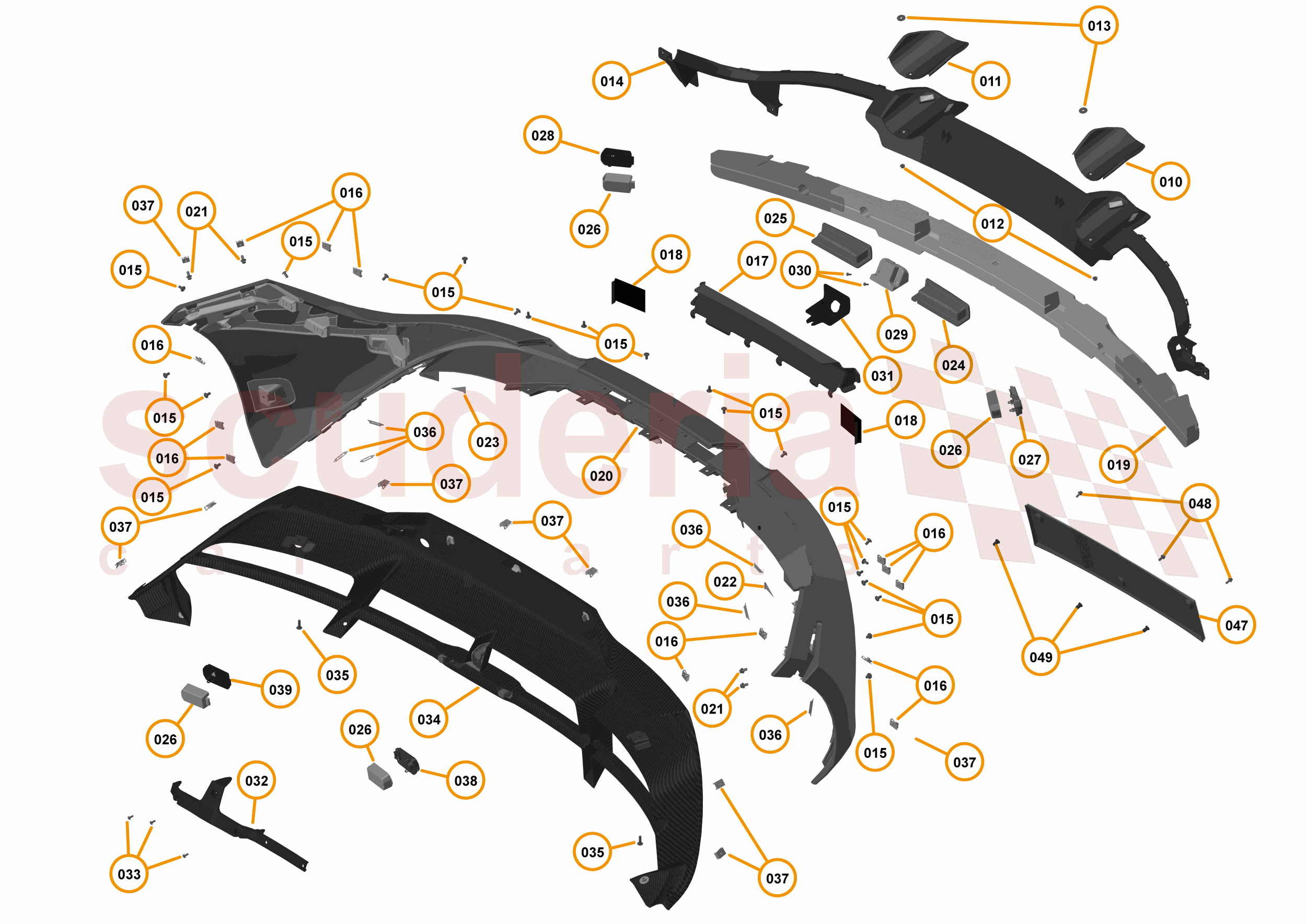 10 - EXTERIOR ORNAMENTATION - 10.8 - REAR BUMPER - CARBON OPTION of McLaren McLaren McLaren 720S Coupe
