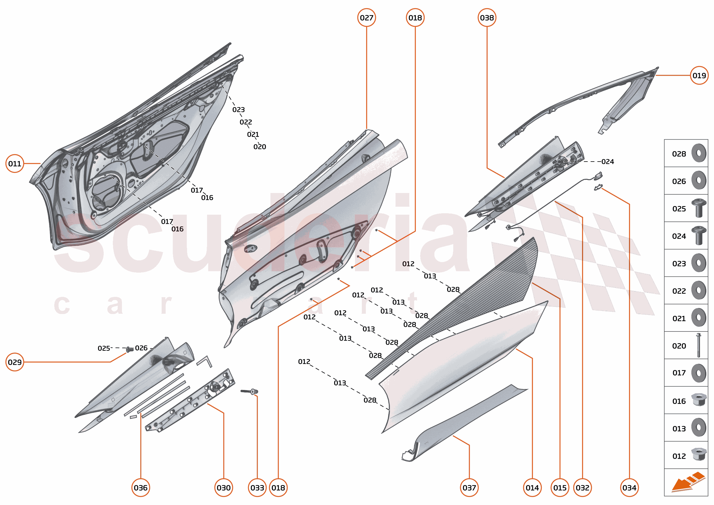 6 - CLOSURES - 6.5 - DOORS STRUCTURE of McLaren McLaren McLaren 600LT