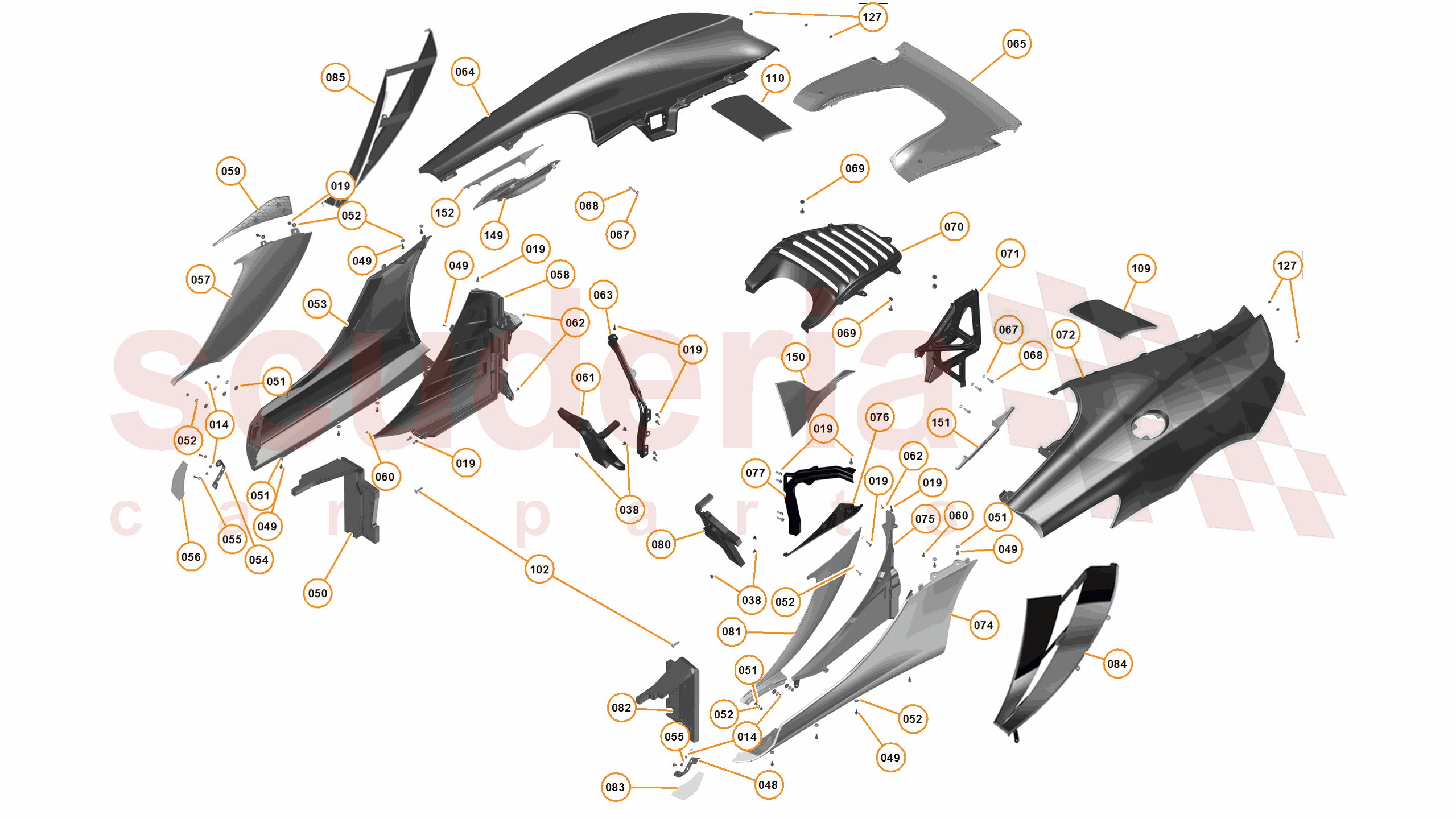 4 - A4 - PANELS, GLAZING, AND PAINT - 4.5 - 03 - REAR FENDERS - 12C of McLaren McLaren McLaren 625C Spider