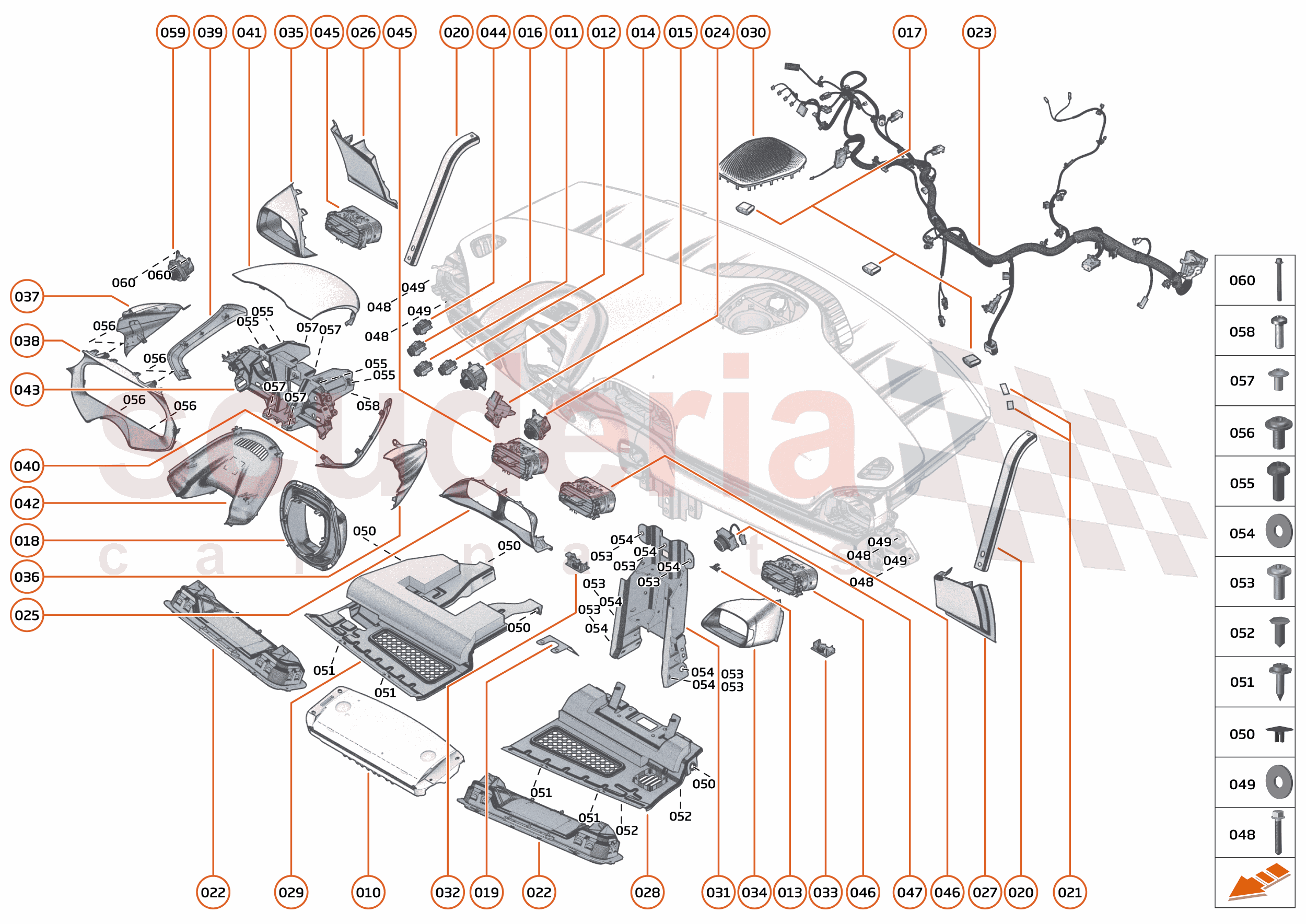 40 - INTERIOR SYSTEMS - 40.1 - ASSY FACIA - COMPONENTS & HARDWARE of McLaren McLaren McLaren Artura
