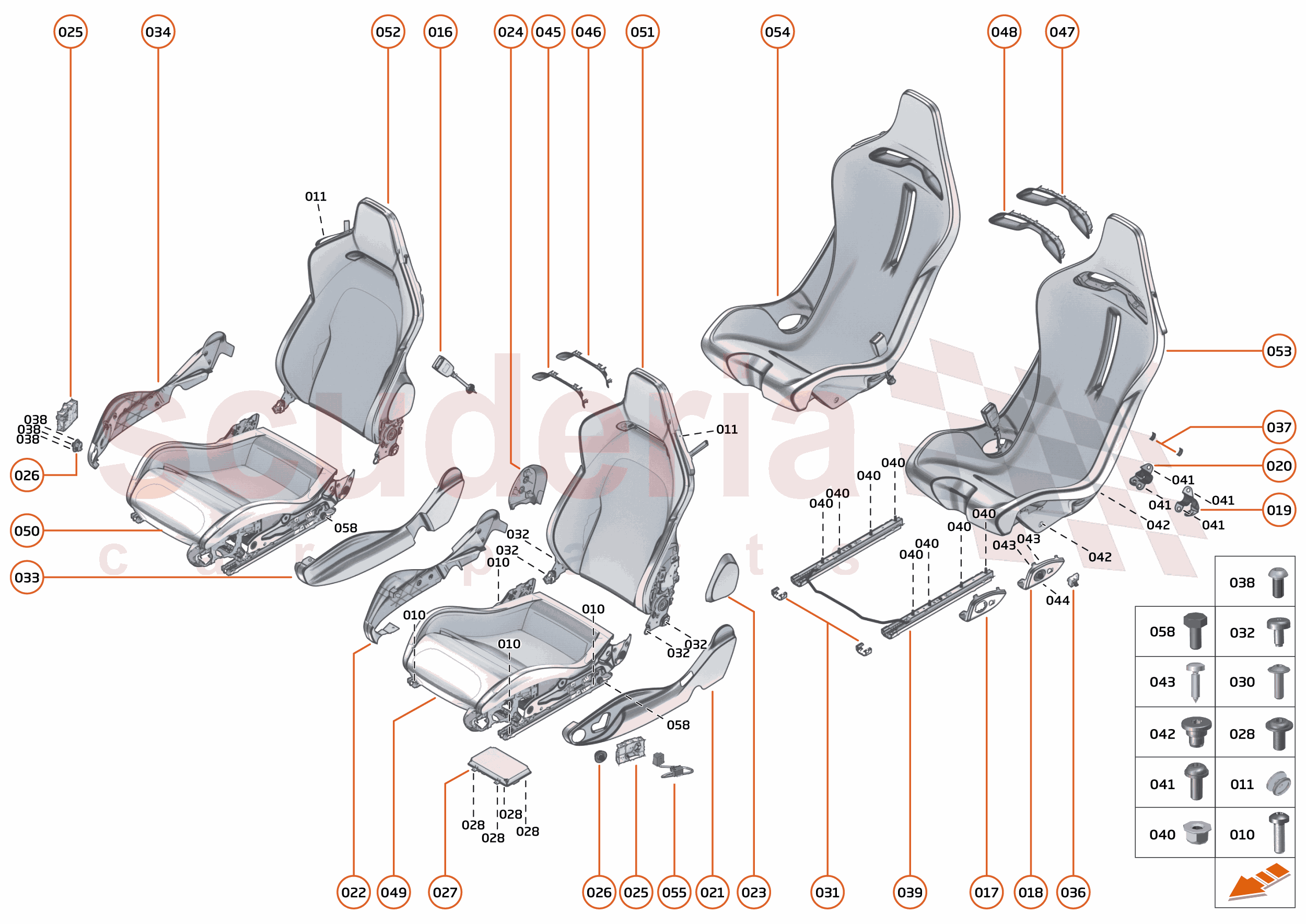 41 - INTERIOR SYSTEMS - 41.8 - SEAT COMPONENTS & HARDWARE of McLaren McLaren McLaren Artura