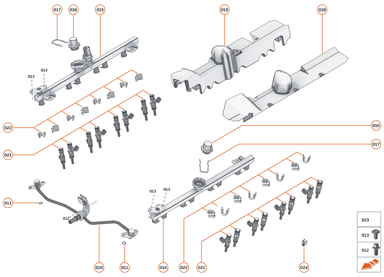 22 - ENGINE - 22.6 - FUEL RAIL & INJECTORS  of McLaren McLaren Ultimate Series McLaren Senna