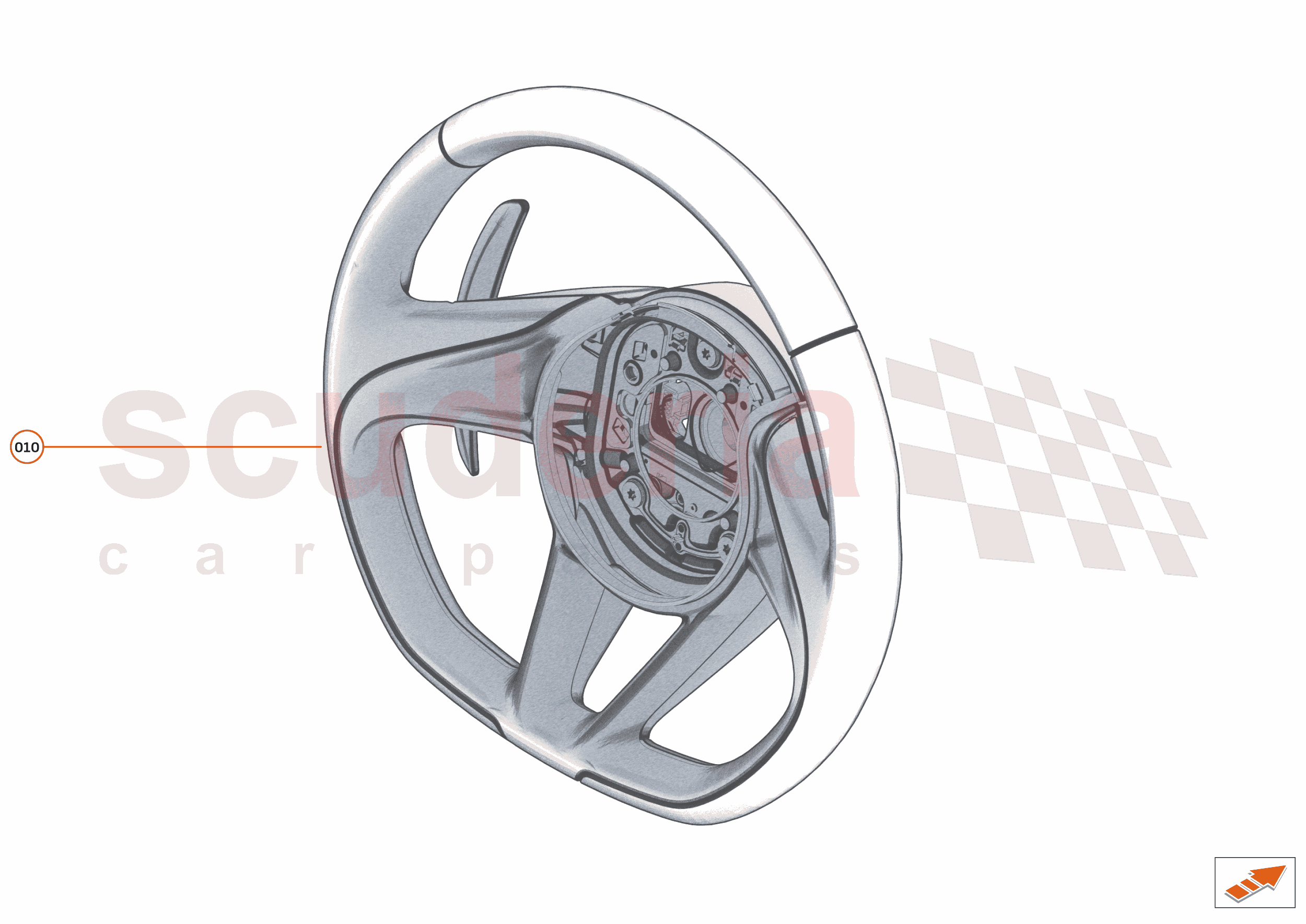 49 - INTERIOR RESTRAINTS - 49.3 - STEERING WHEEL of McLaren McLaren McLaren 765LT