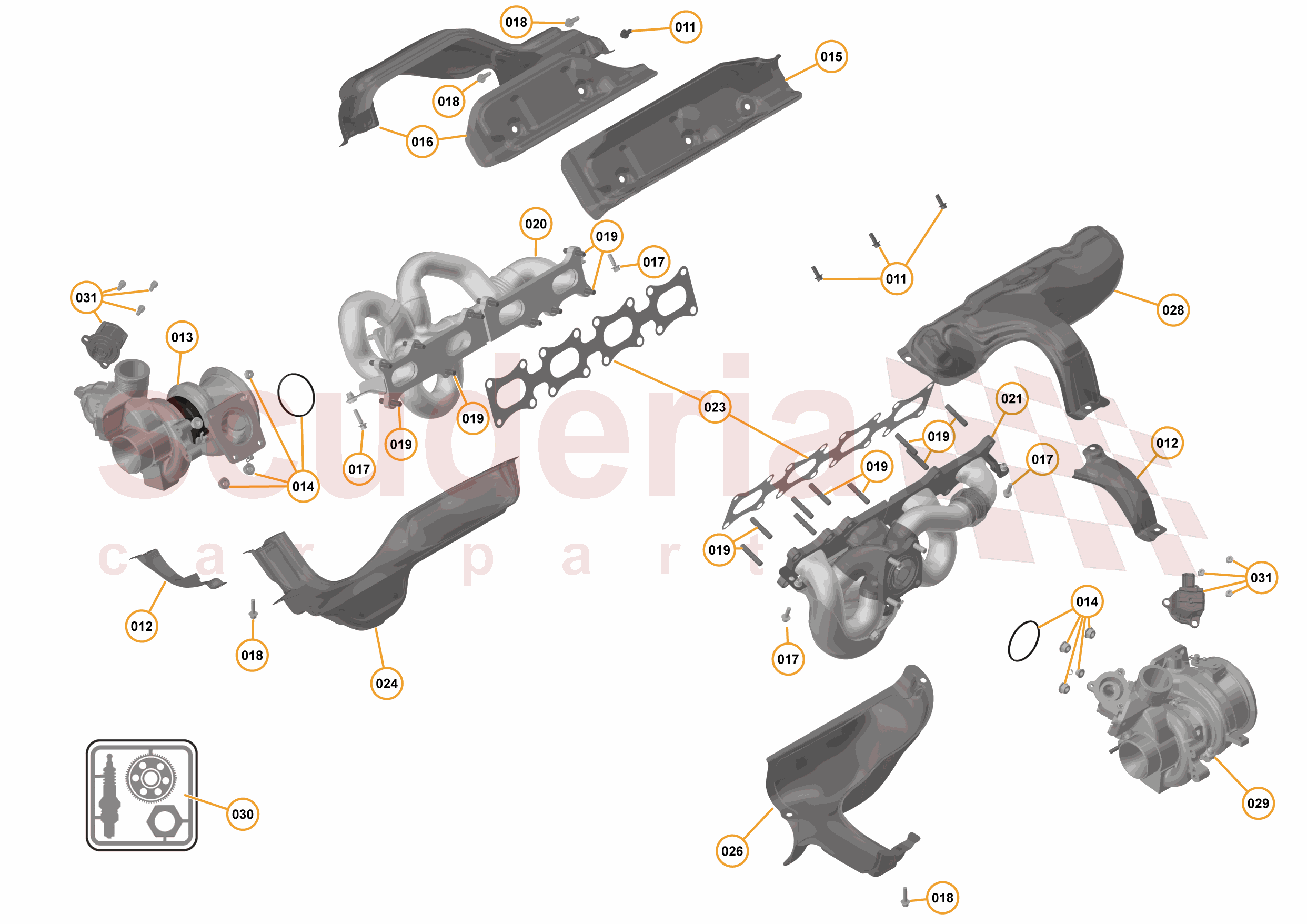 32 - ENGINE - 32.4 - EXHAUST MANIFOLD & TURBOCHARGERS of McLaren McLaren McLaren 570GT