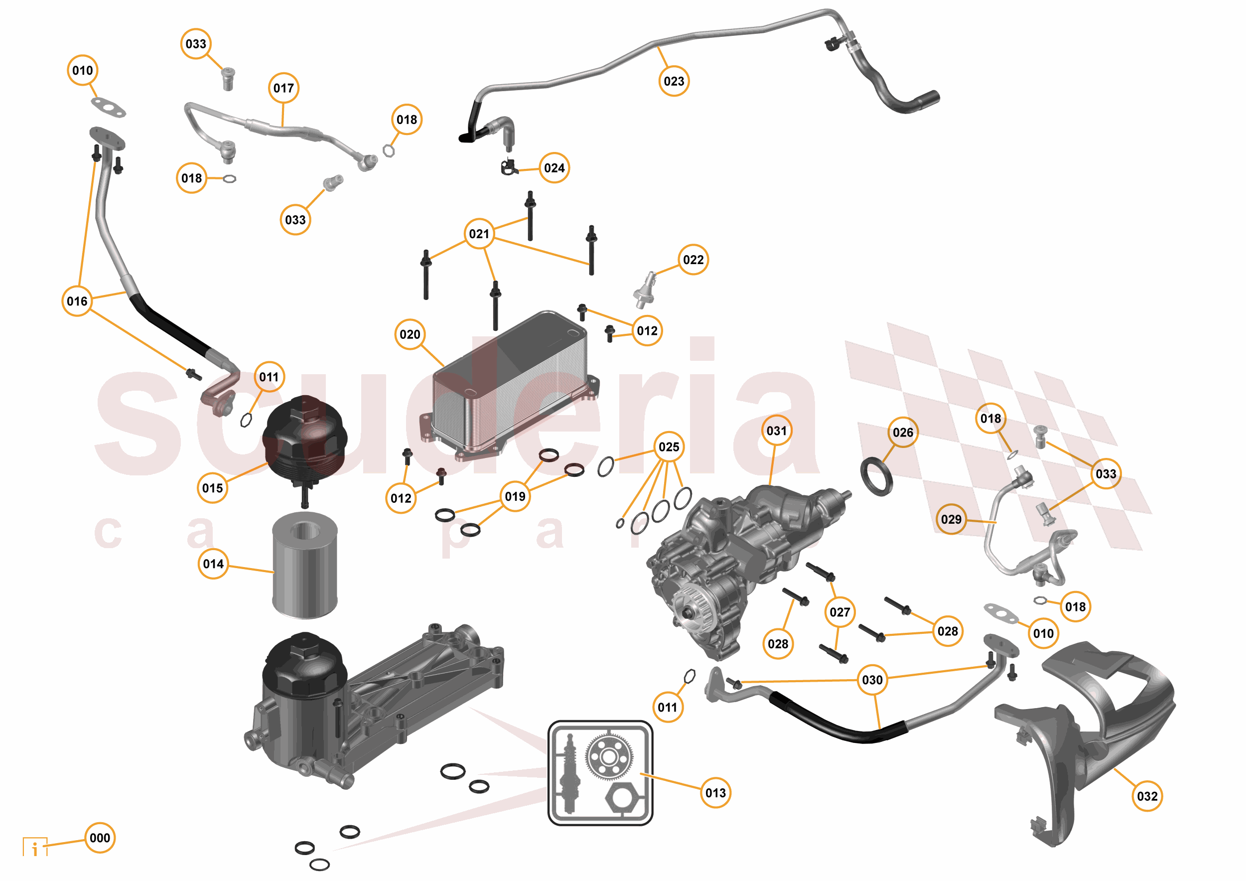 16 - F1 - POWER UNIT - 16.7 - 01 - POWER UNIT - OIL FILTER ASSEMBLY + OIL PUMP of McLaren McLaren McLaren 675LT Coupe