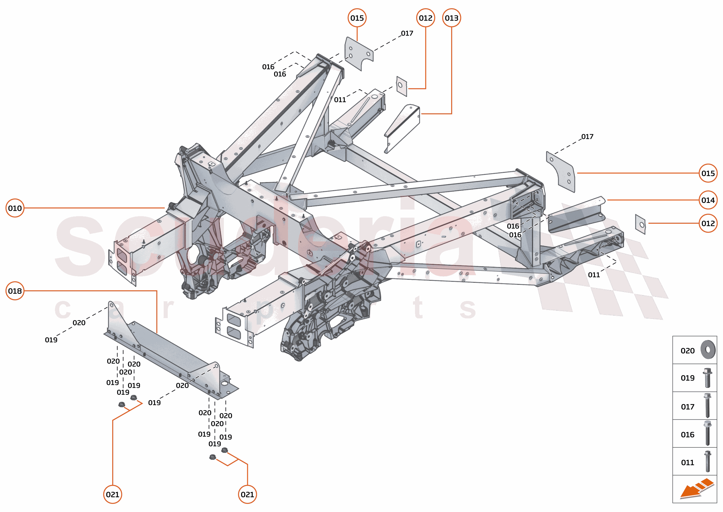 3 - REAR STRUCTURES - 3.1 - REAR FRAME of McLaren McLaren McLaren 720S Spider