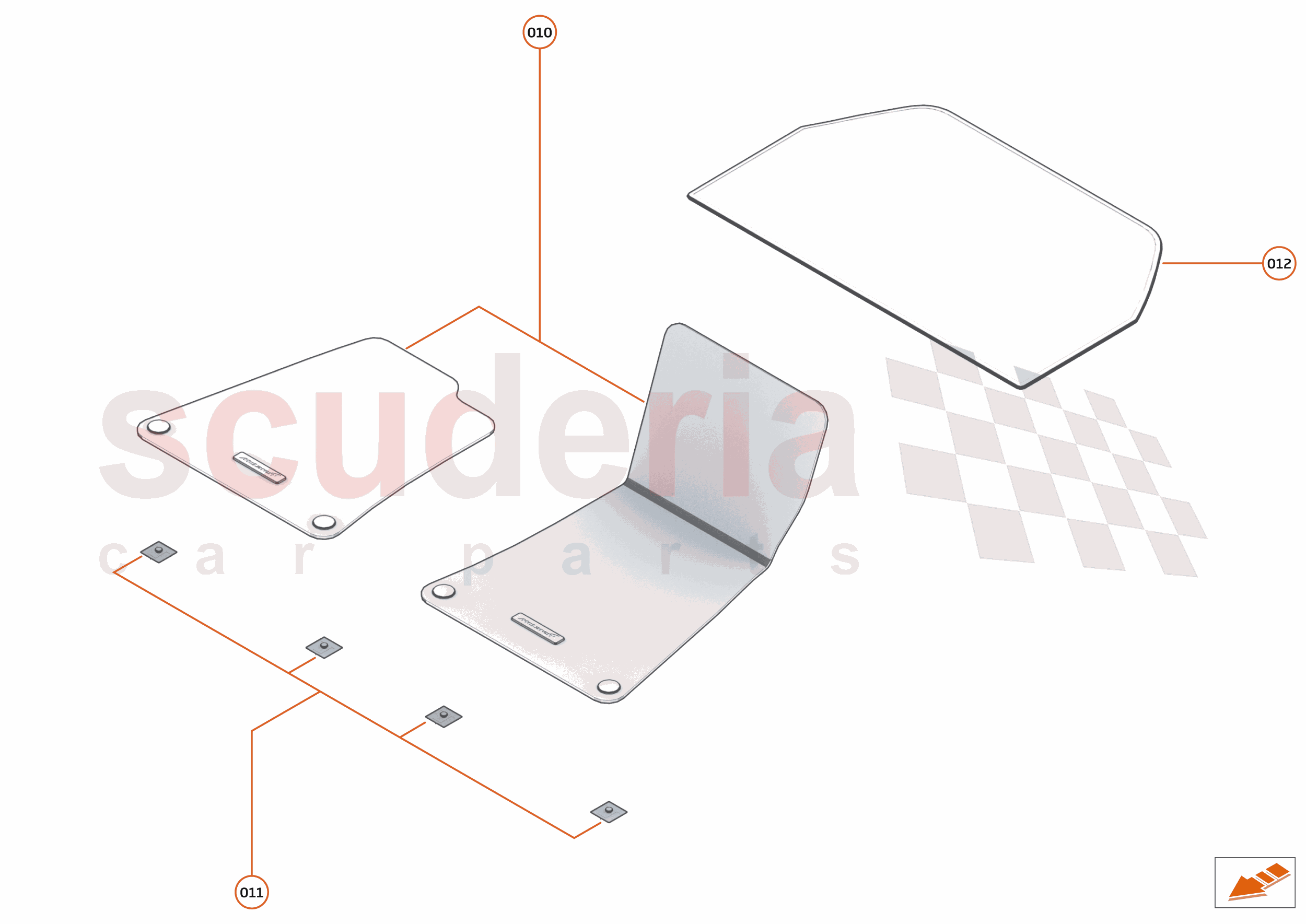 49 - INTERIOR ACCESSORIES - 49.1 - FLOOR MATS of McLaren McLaren McLaren 720S Spider