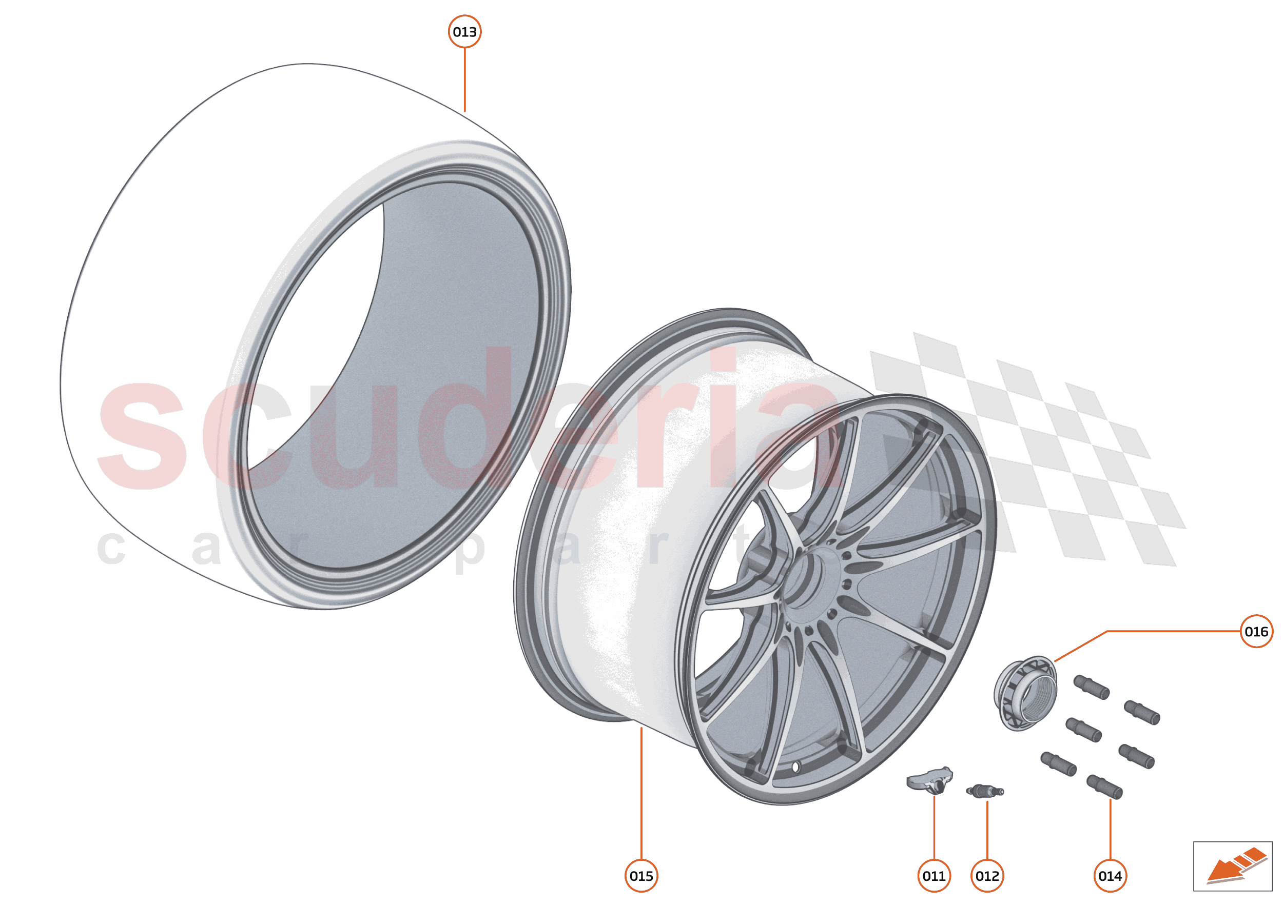 17 - SUSPENSION - 17.11 - WHEEL AND TYRE ASSEMBLIES FRONT LEFT of McLaren McLaren Ultimate Series McLaren Senna GTR