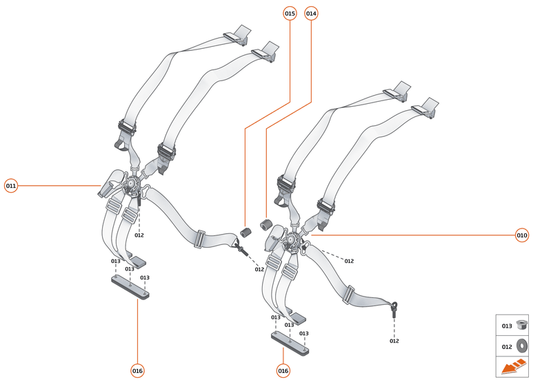 43 - INTERIOR RESTRAINTS - 43.3 - SEATBELTS of McLaren McLaren Ultimate Series McLaren Senna GTR
