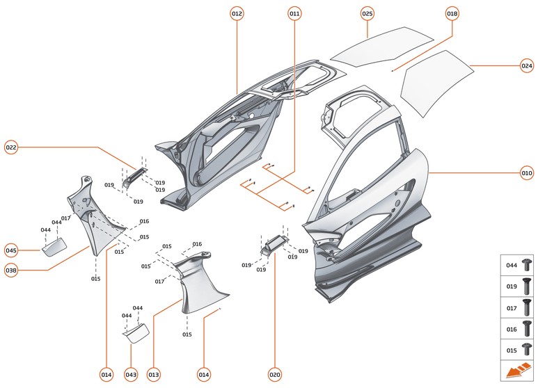 7 - CLOSURES - 7.2 - DOORS STRUCTURE of McLaren McLaren Ultimate Series McLaren Senna GTR