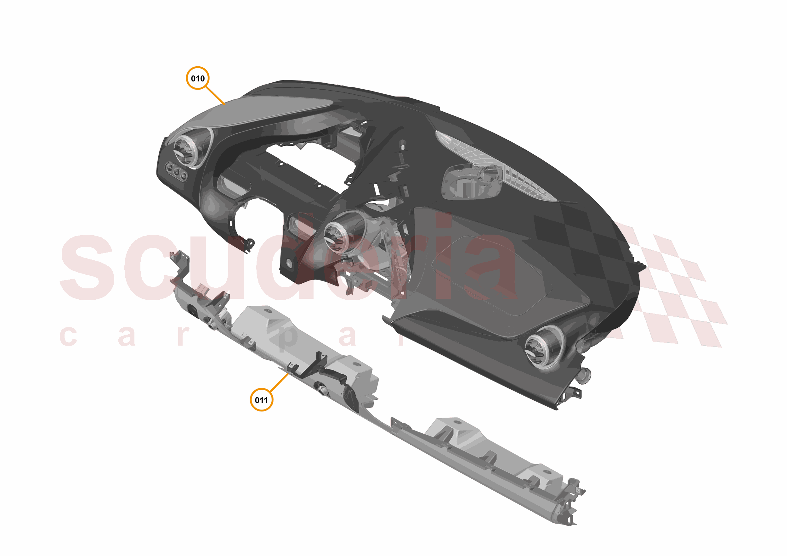 49 - INTERIOR SYSTEMS - 49.2 - FACIA - ASSEMBLY of McLaren McLaren McLaren 720S Coupe