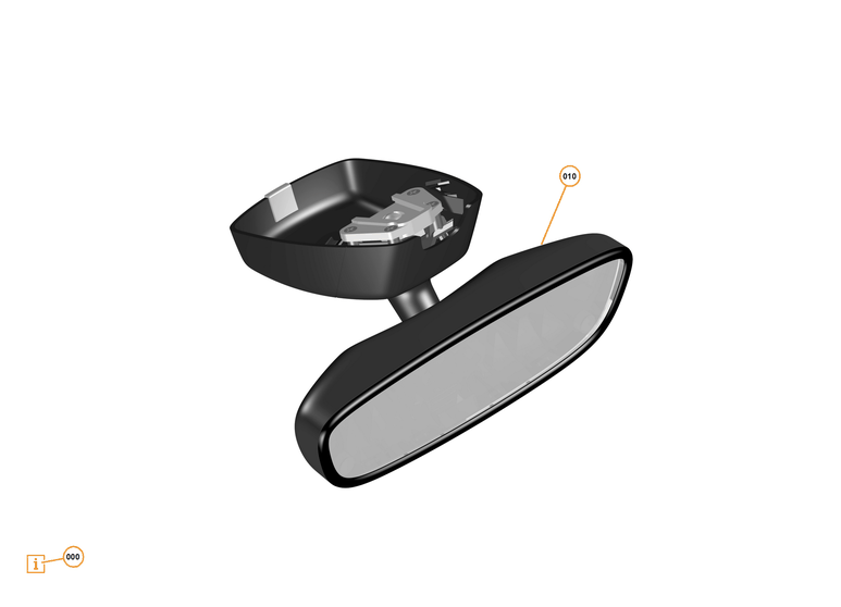 49 - INTERIOR SYSTEMS - 49.4 - DRIVER MIRROR of McLaren McLaren Ultimate Series McLaren P1 Coupe