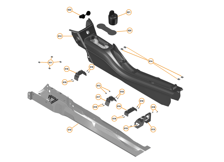 49 - INTERIOR SYSTEMS - 49.3 - TUNNEL CONSOLE of McLaren McLaren Ultimate Series McLaren P1 Coupe