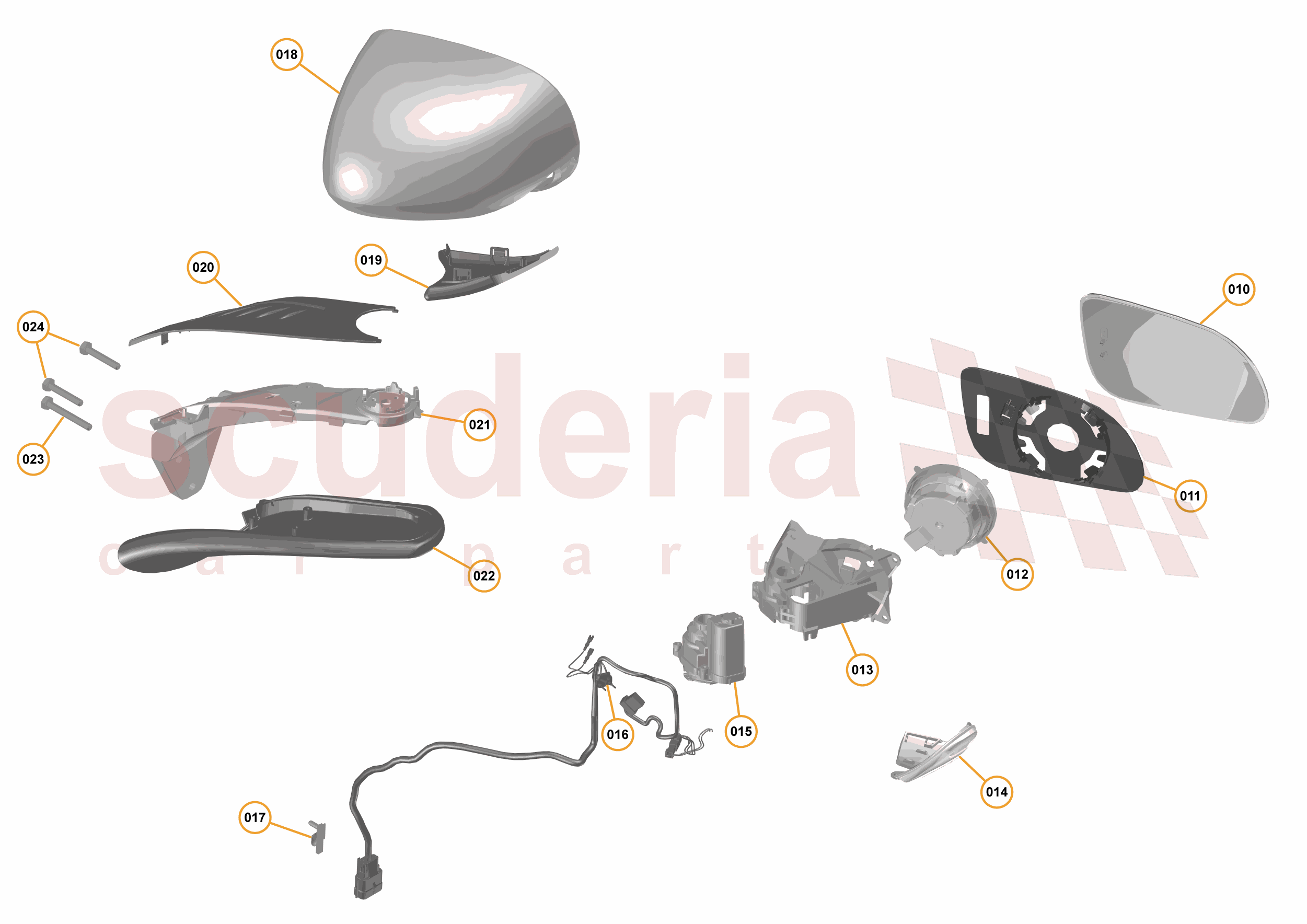 3 - A3 -CLOSURES - 3.4 - 02 - DOOR RH - SIDE MIRROR of McLaren McLaren McLaren 675LT Spider