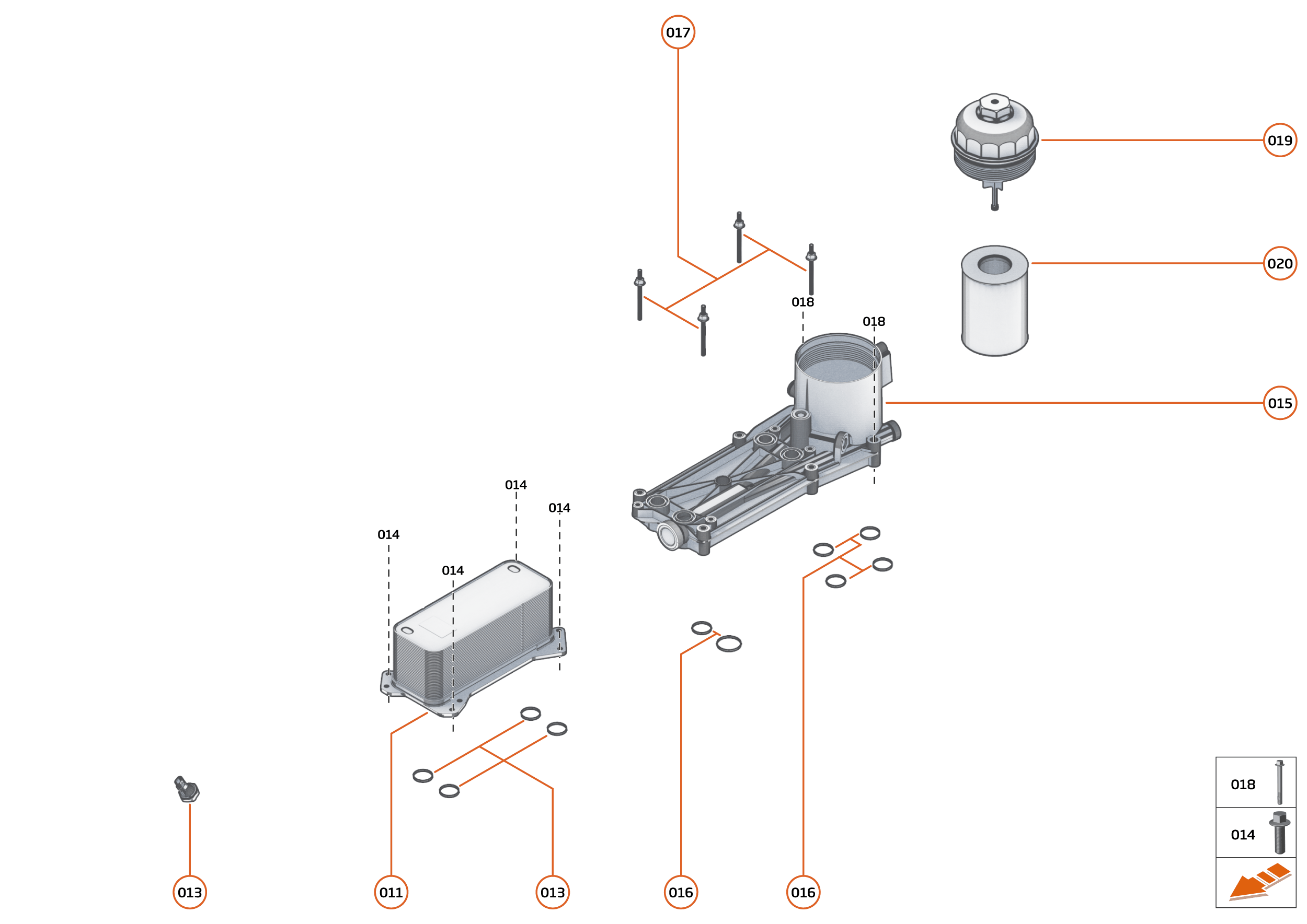 33 - ENGINE - 33.3 - OIL FILTER ASSEMBLY & COOLER of McLaren McLaren Super Series McLaren 720S Spider