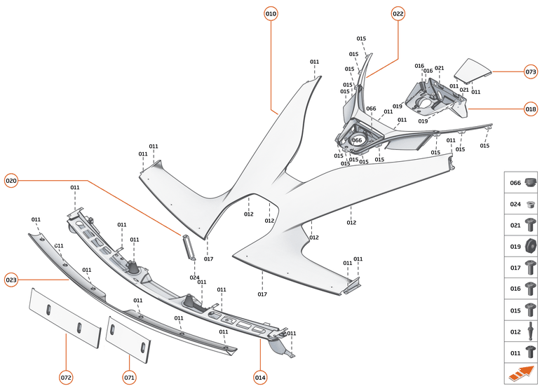 6 - PANELS - 6.7 - REAR PANELS - CENTRE of McLaren McLaren Ultimate Series McLaren Senna GTR