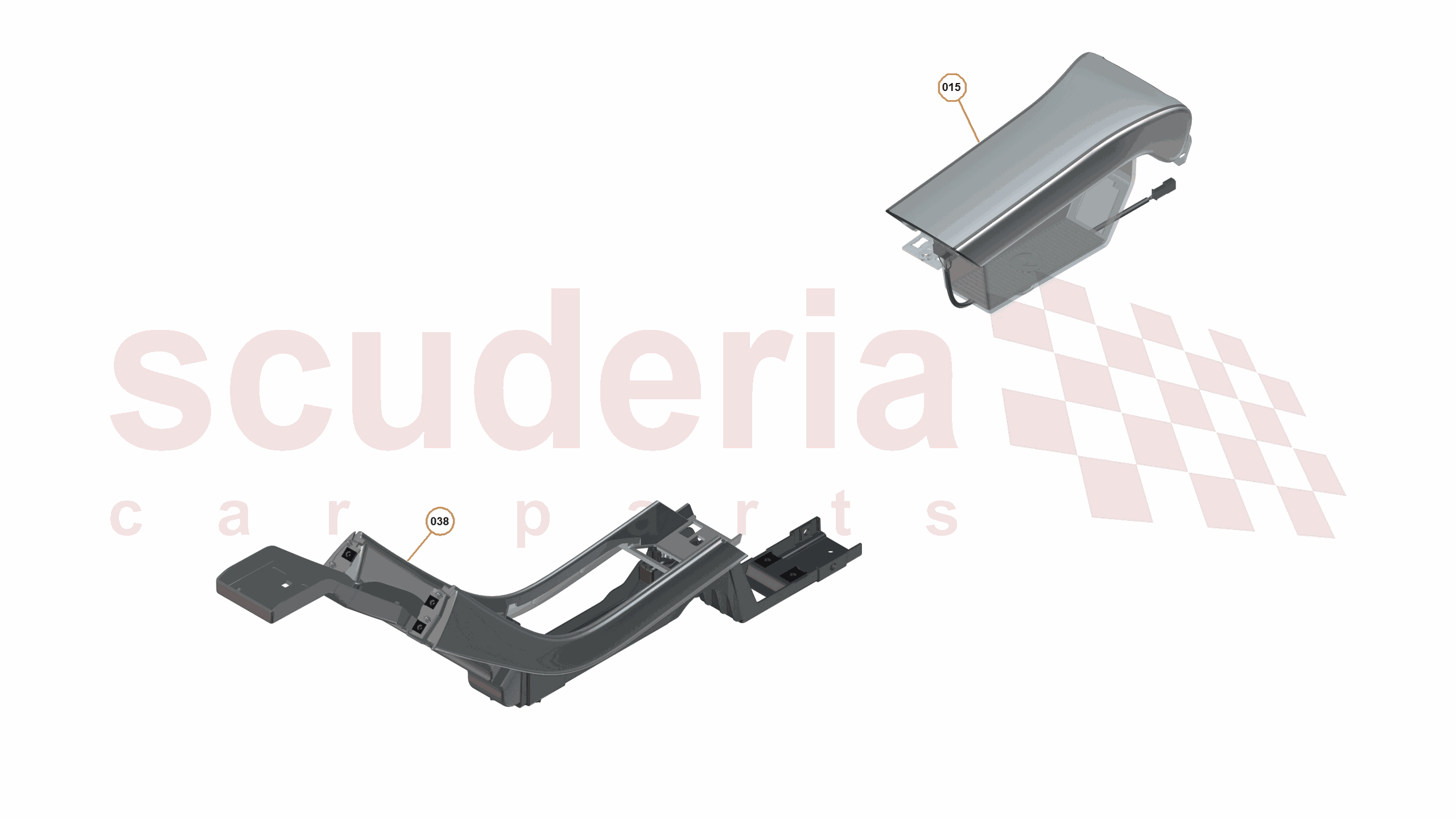 28 - N2 - TUNNEL CONSOLE ASSEMBLY - 28.3 - 01 - TUNNEL CONSOLE ASSEMBLY - LEATHER of McLaren McLaren McLaren 650S Spider