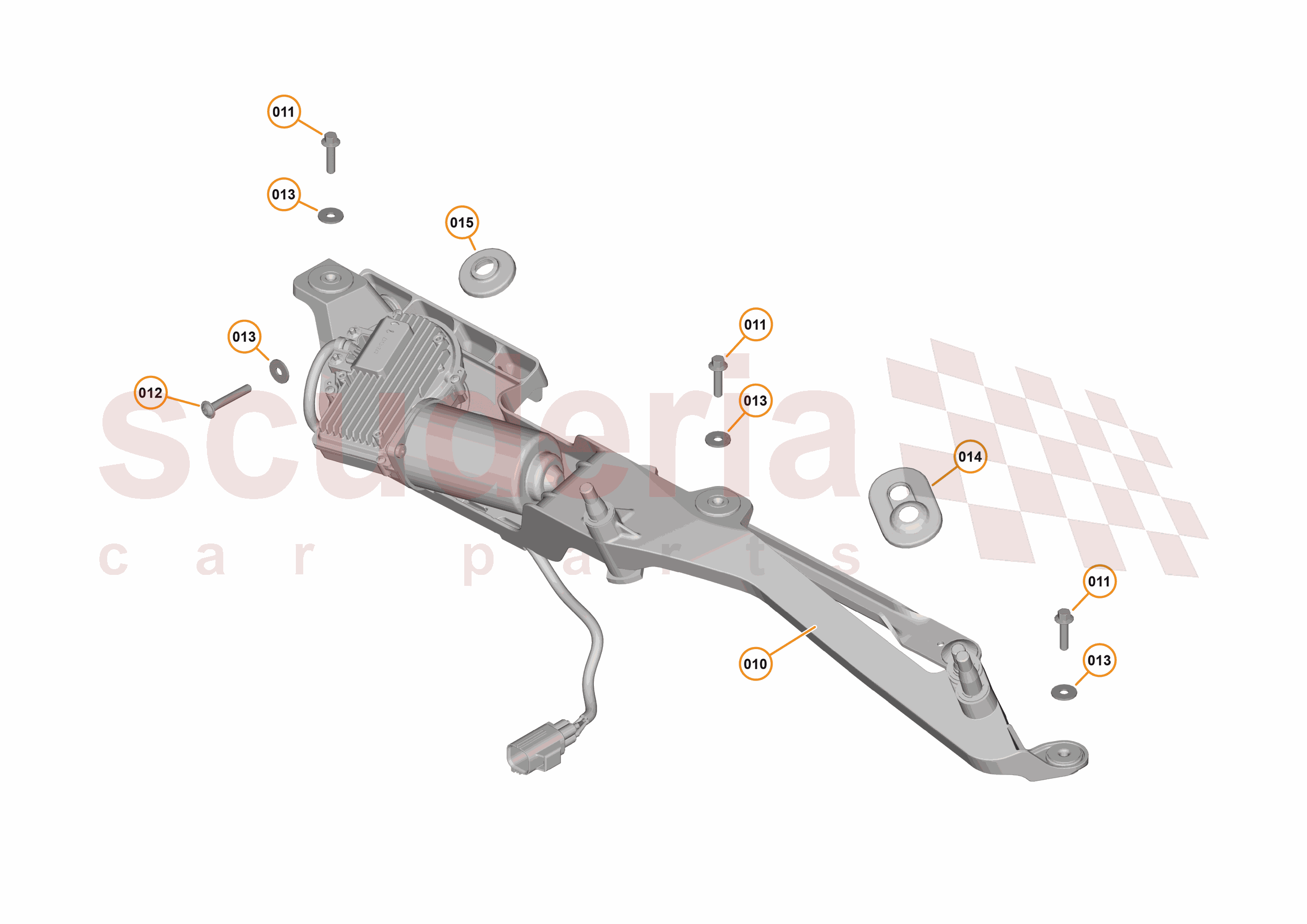 11 - WIPERS & WASHER SYSTEM - 11.3 - WINDSCREEN WIPER LINKAGE of McLaren McLaren McLaren 540C Coupe
